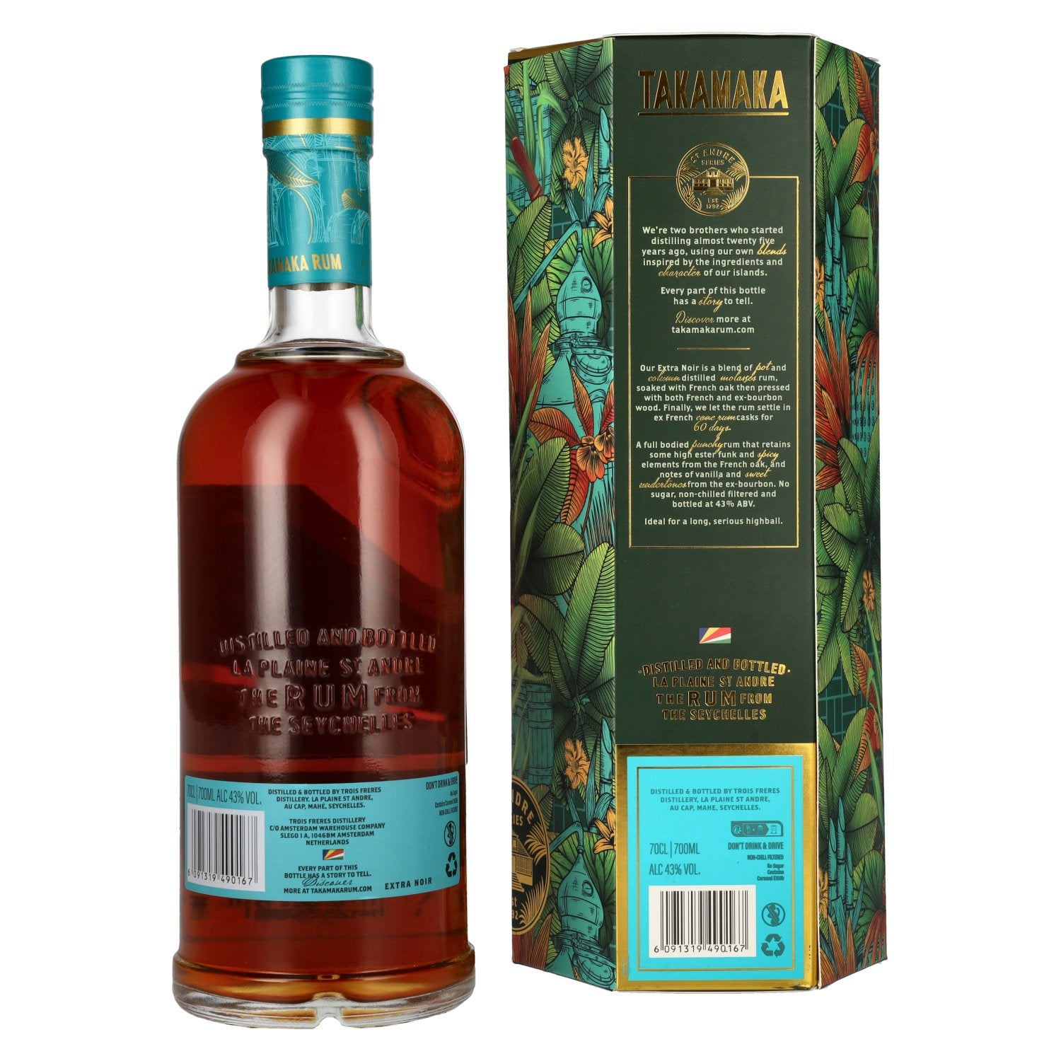 Takamaka EXTRA NOIR Rum 43% Vol. 0,7l in Geschenkbox