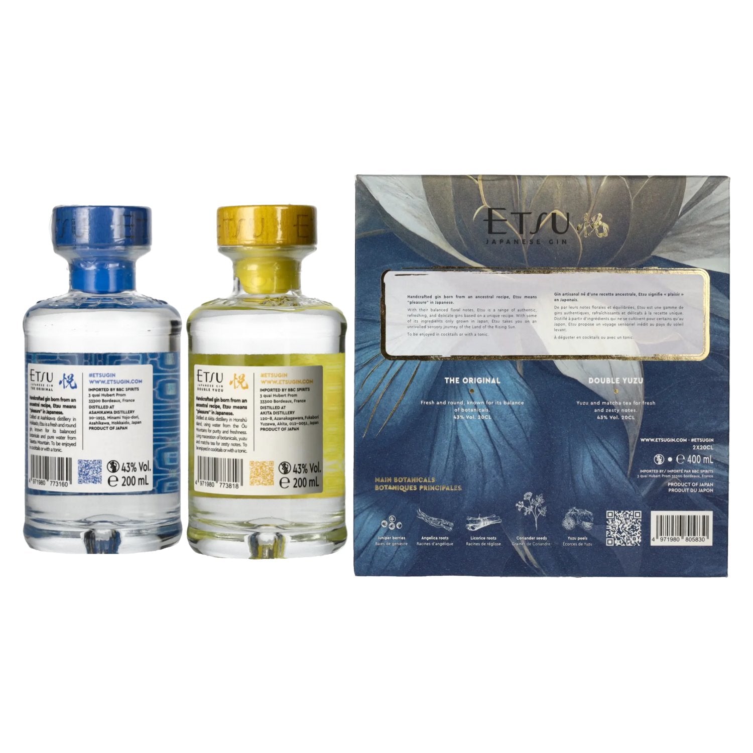 Etsu Japanese Gin Set 43% vol. 2x0,2l en boîte cadeau