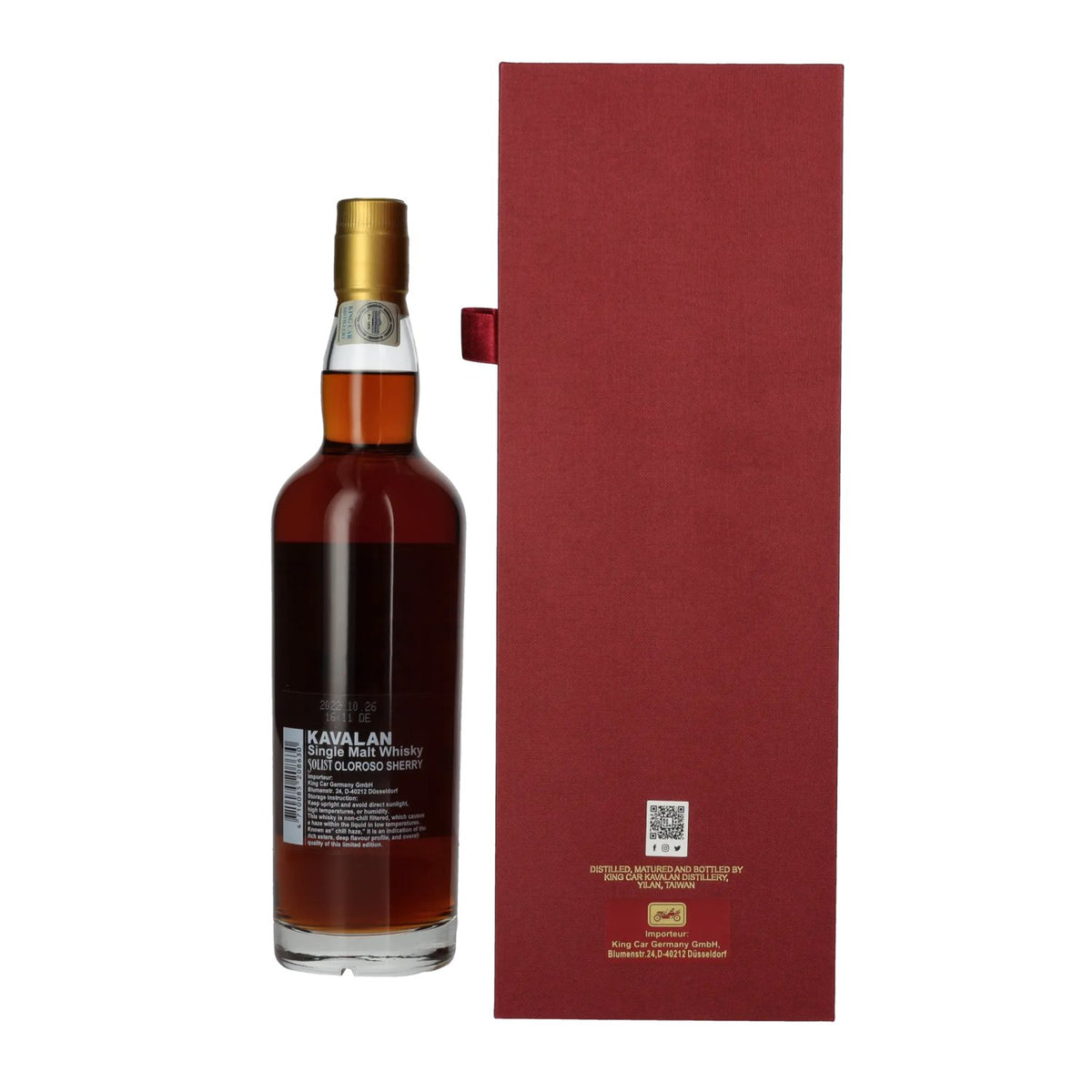 Kavalan Whisky SOLIST single malt vieilli en fût de sherry Oloroso, 59,4 % vol., 0,7 l, dans un coffret cadeau