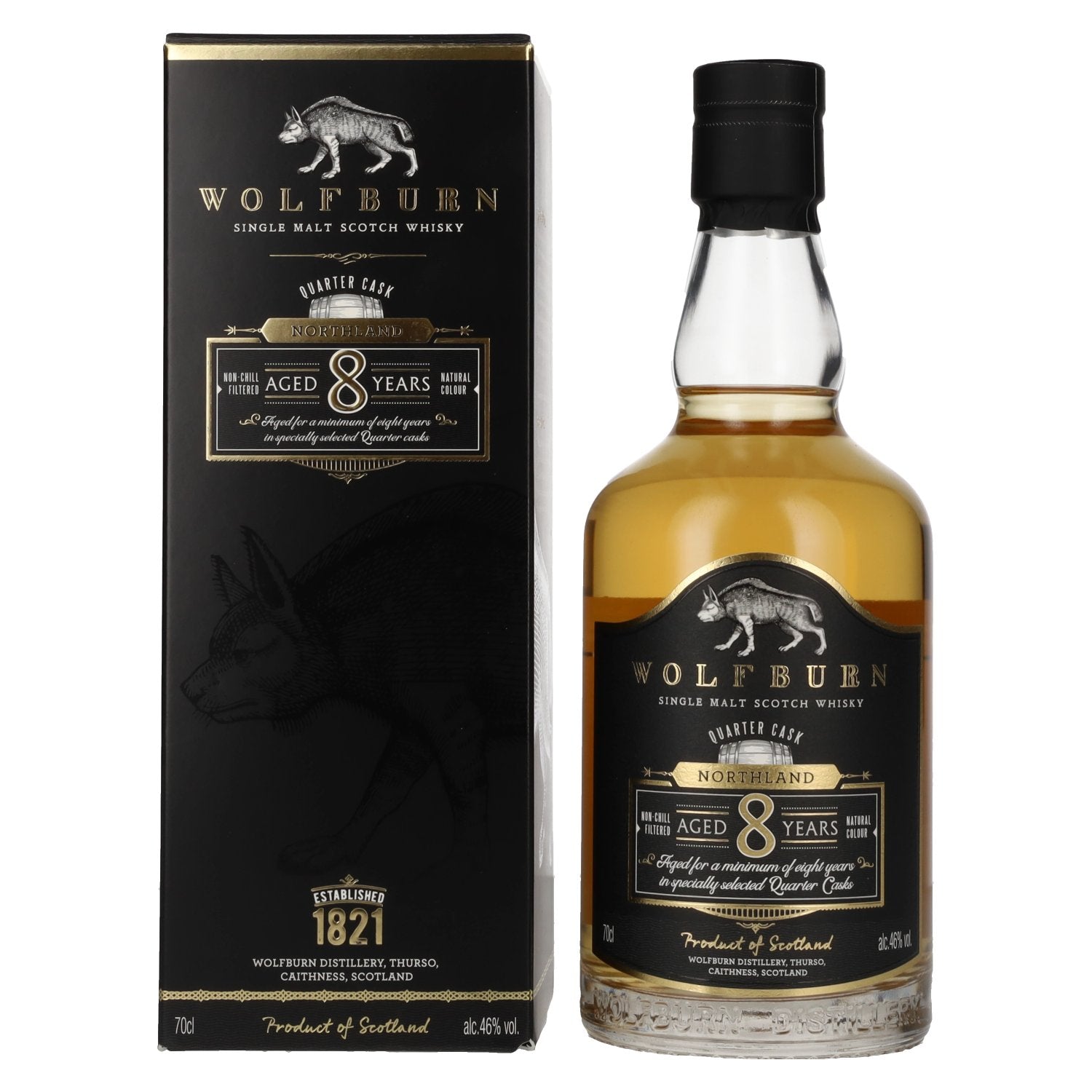 Wolfburn 8 Years Old NORTHLAND Quarter Cask Single Malt Scotch Whisky 46% Vol. 0,7l in Geschenkbox