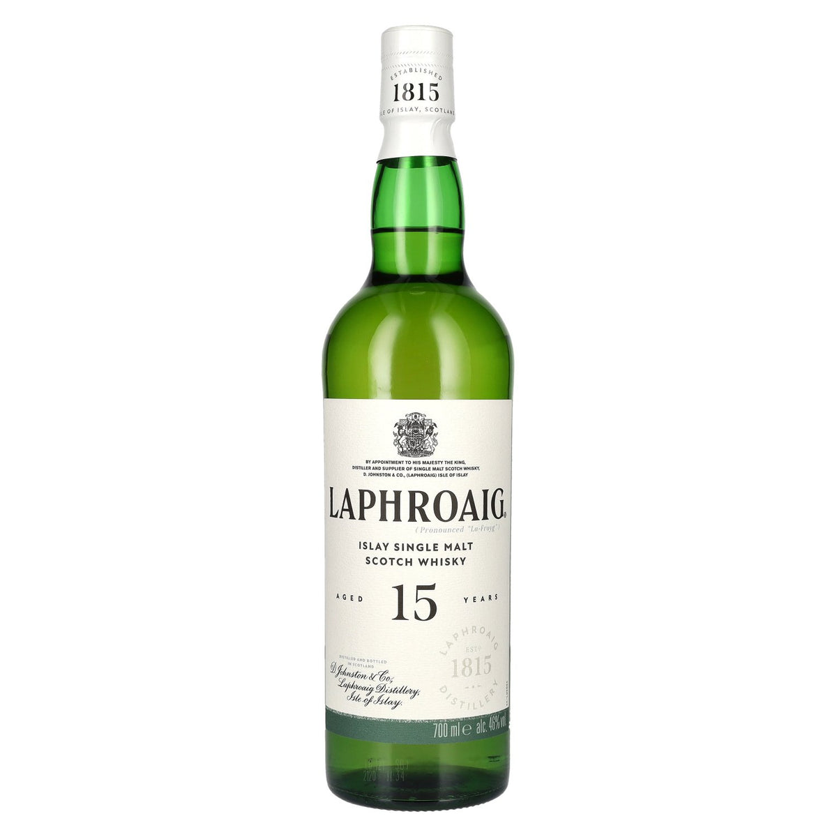 Laphroaig 15 ans d'âge, whisky single malt d'Islay, 46 % vol., 0,7 l