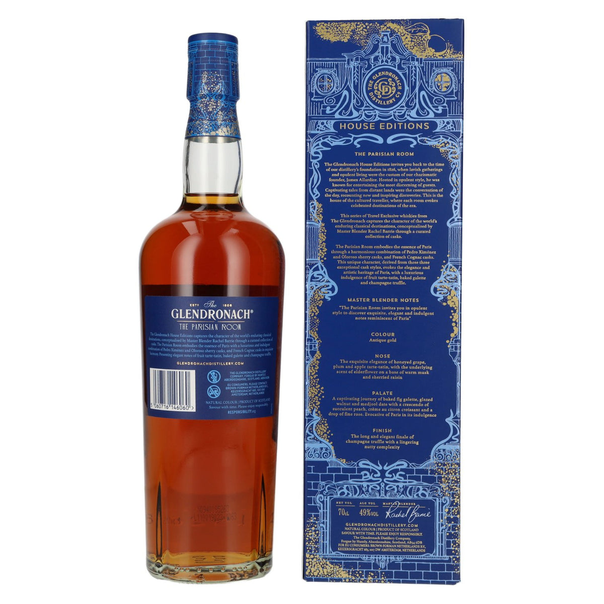 The GlenDronach House Editions THE PARISIAN ROOM Highland Single Malt 49% vol. 0,7 l in geschenkverpakking