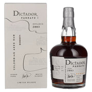 Dictador PÁRRAFO I 19 ans d'âge BORBÓN Millésime 2003 50 % vol. 0,7 l dans un coffret cadeau