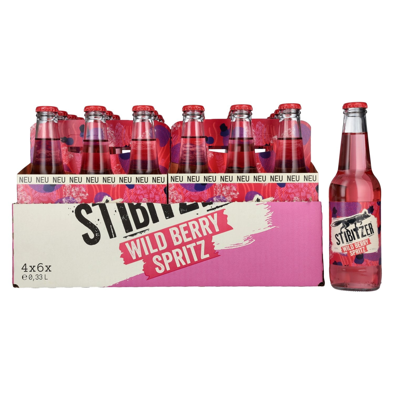 Stibitzer Wild Berry Spritz 5.5% ABV, 4 x 6 x 0.33 l