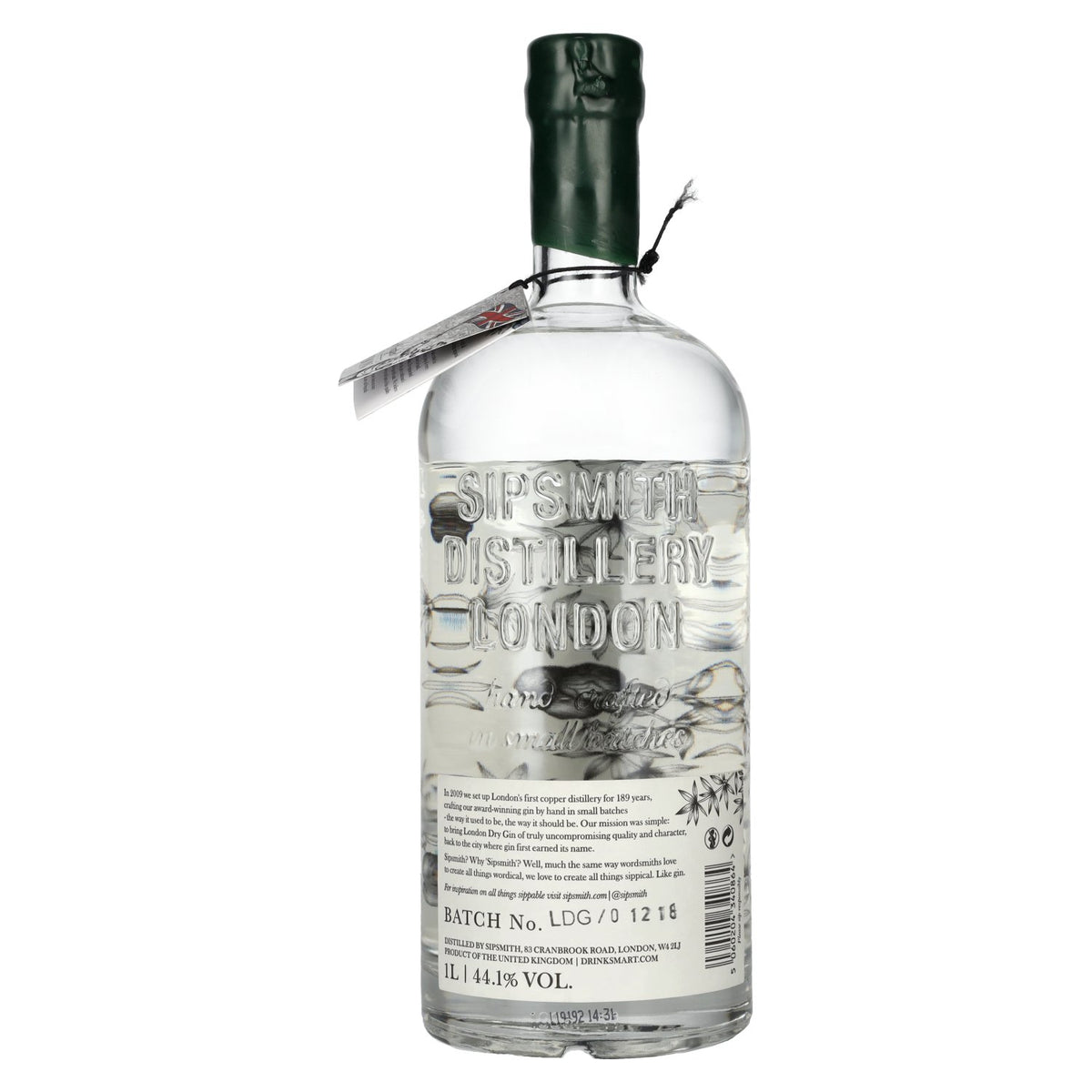Sipsmith London Dry Gin 44,1 % vol. 1 l