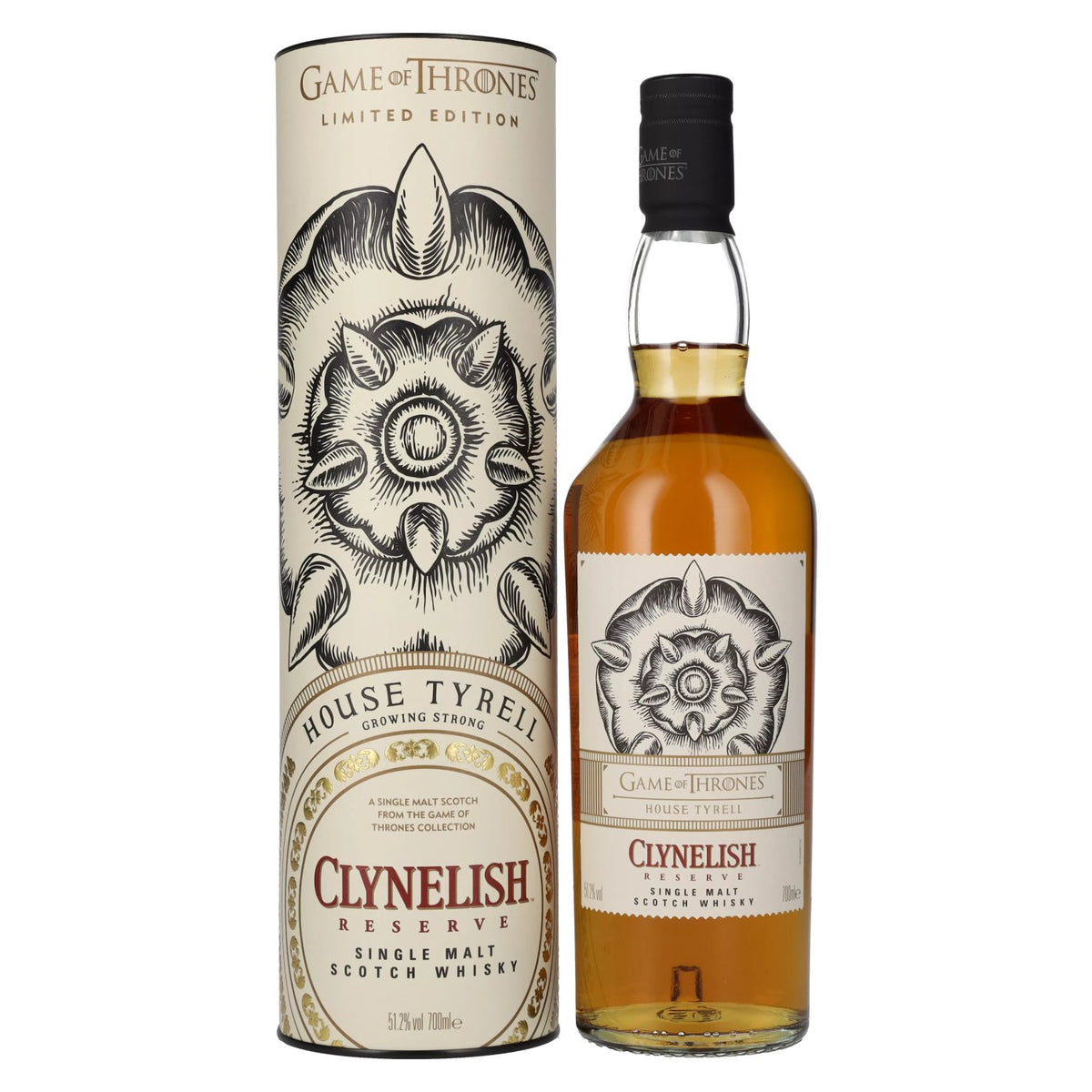 Clynelish Reserve GAME OF THRONES House Tyrell Single Malt Collection 51,2% vol. 0,7 l in geschenkverpakking