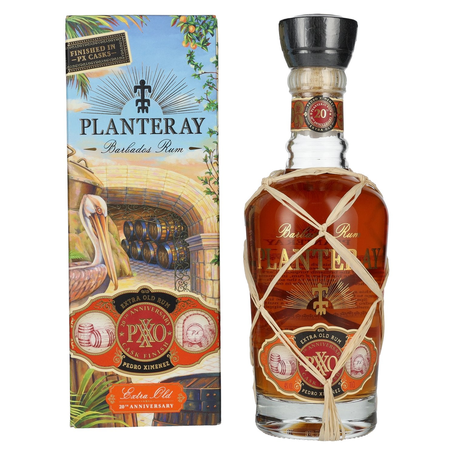 Planteray Rum PXXO 20th Anniversary Barbados Rum 40% Vol. 0,7l in geschenkverpakking