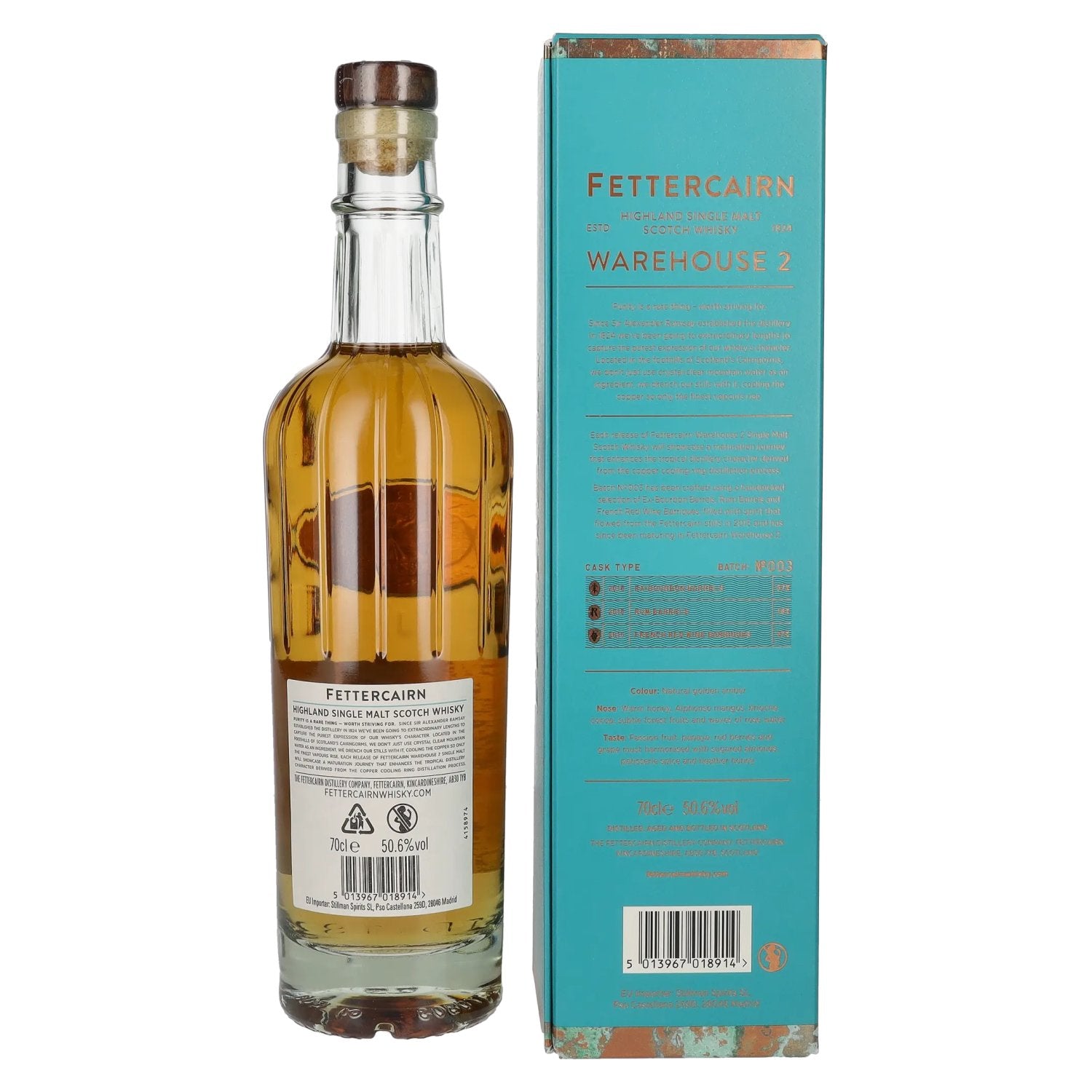 Fettercairn WAREHOUSE 2 Batch No. 003 50,6% Vol. 0,7l in geschenkverpakking