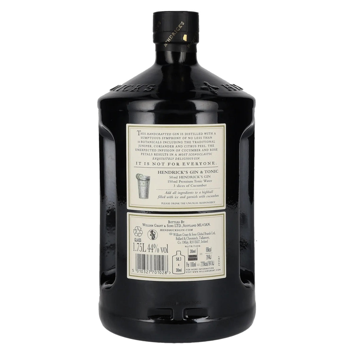 Hendrick's Gin 44% ABV 1.75 litres