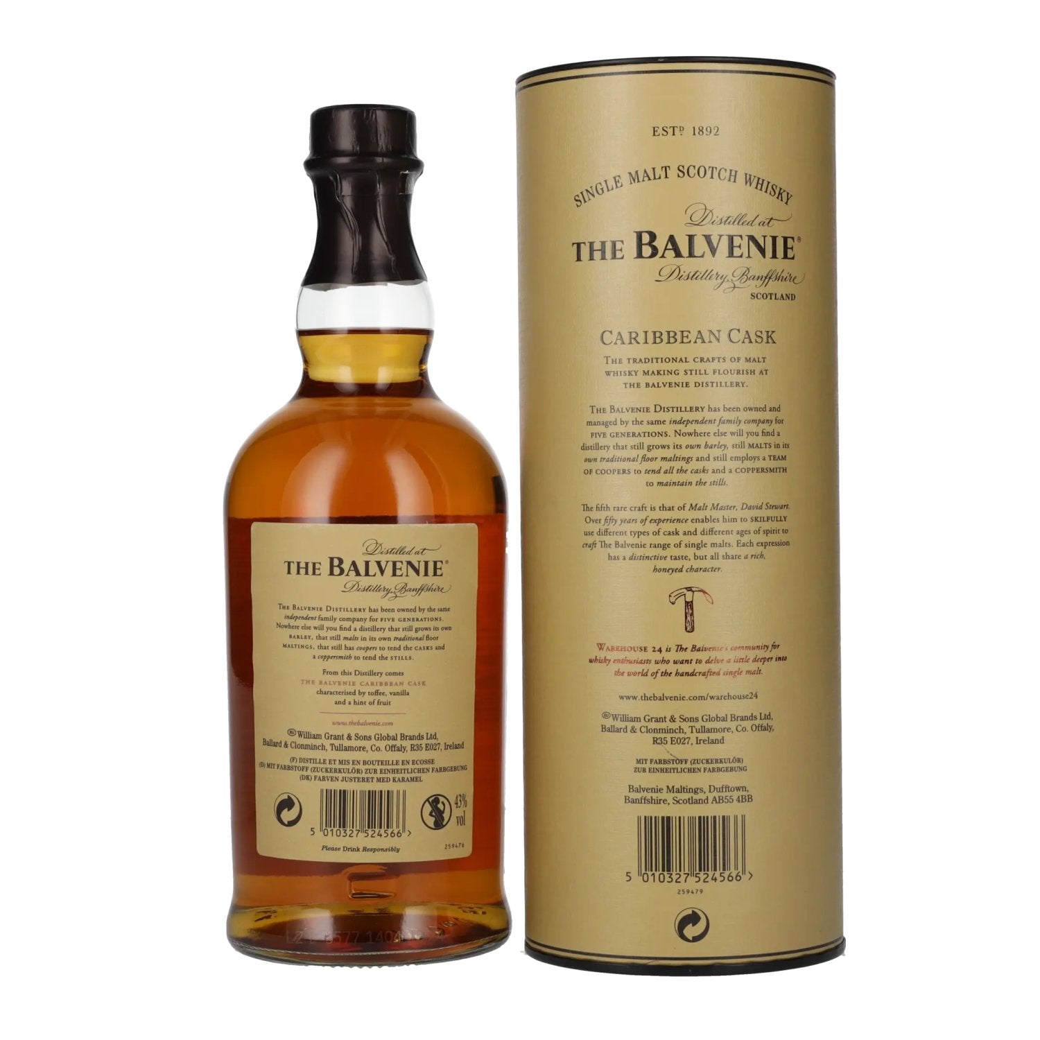 The Balvenie 14 Years Old Caribbean Cask Finish 43% Vol. 0,7l in gift box