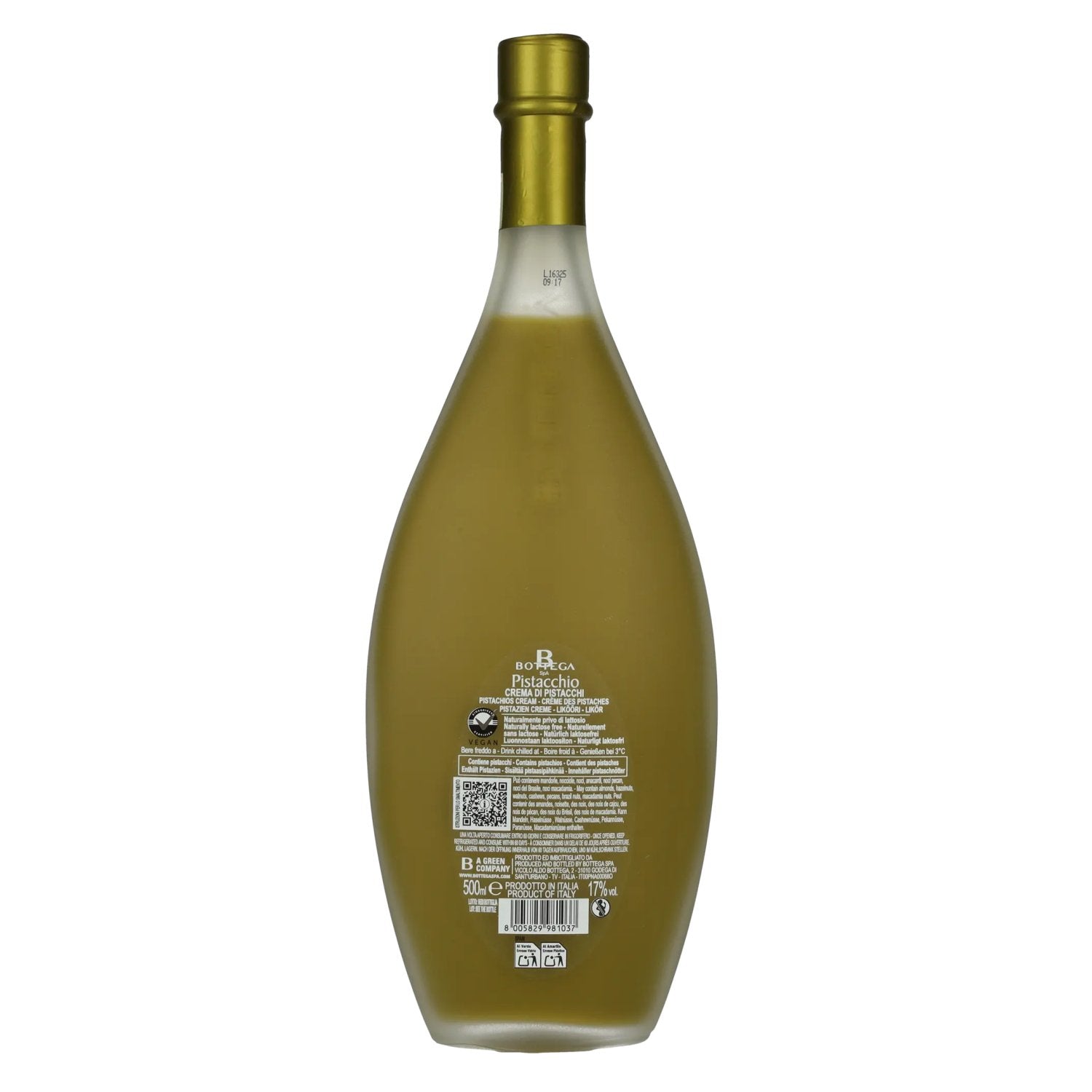 Bottega Crema di PISTACCHIO Cream Liqueur 17% Vol. 0,5l
