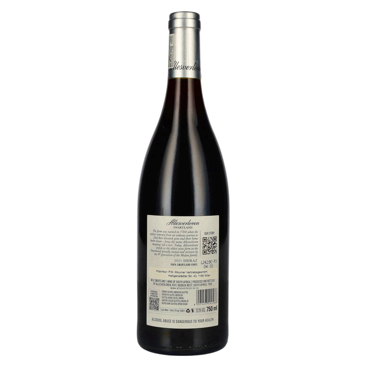 Allesverloren Shiraz 2021 13,5% vol. 0,75 l