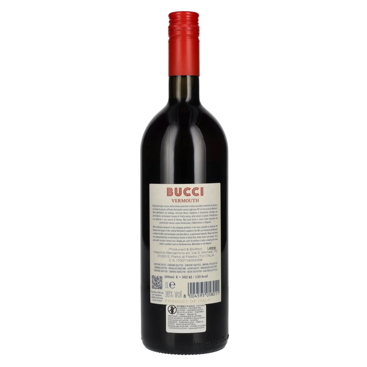 Bucci Vermouth Sweet Rosso 16% Vol. 1l