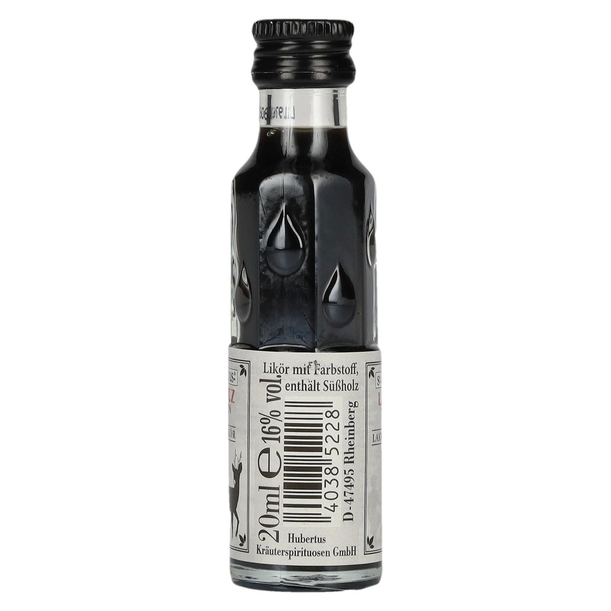 St. Hubertus LIQUORICE Drops Liquorice Liqueur 16% ABV 24 x 0.02 l