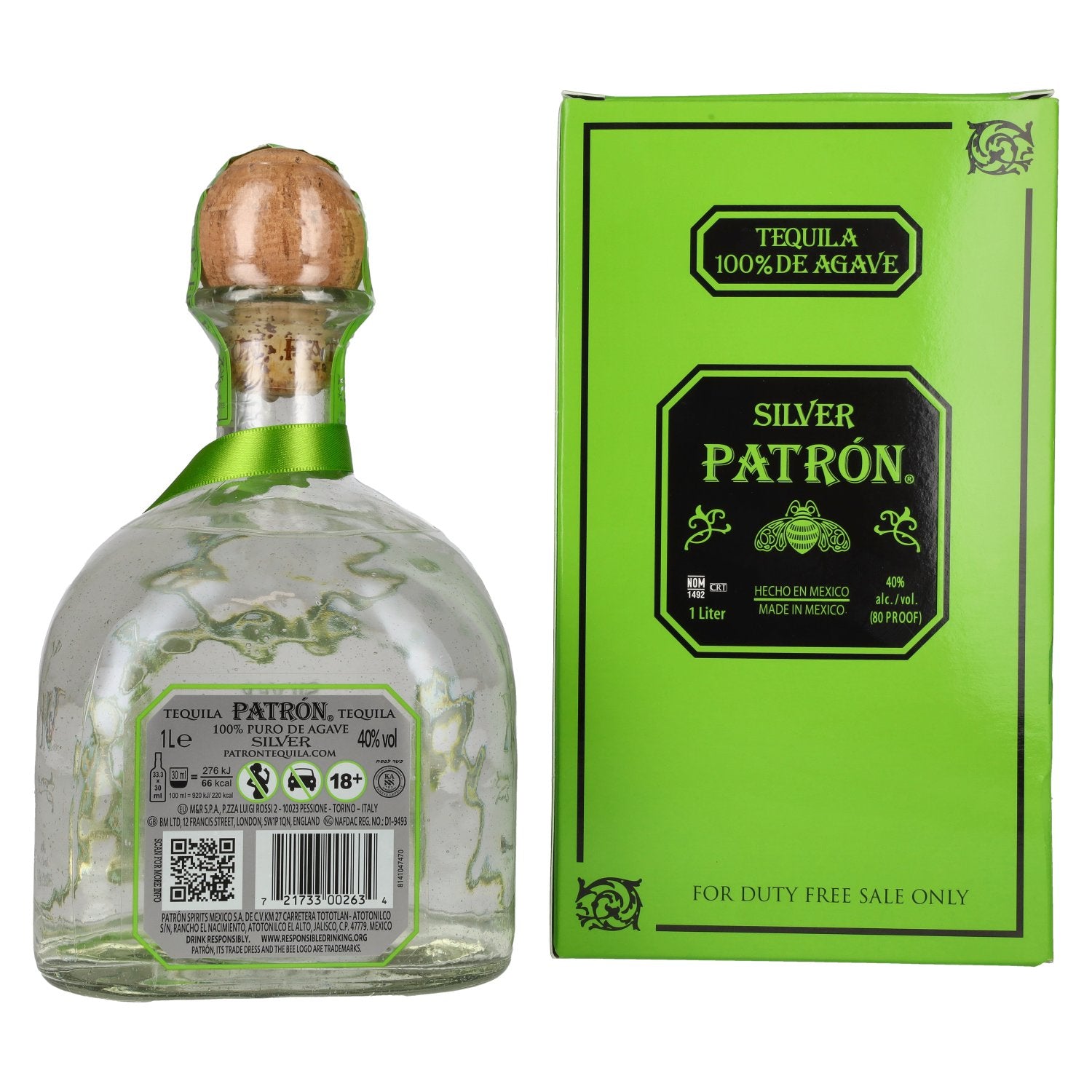 Patrón Tequila Silver 40% Vol. 1l in Geschenkbox