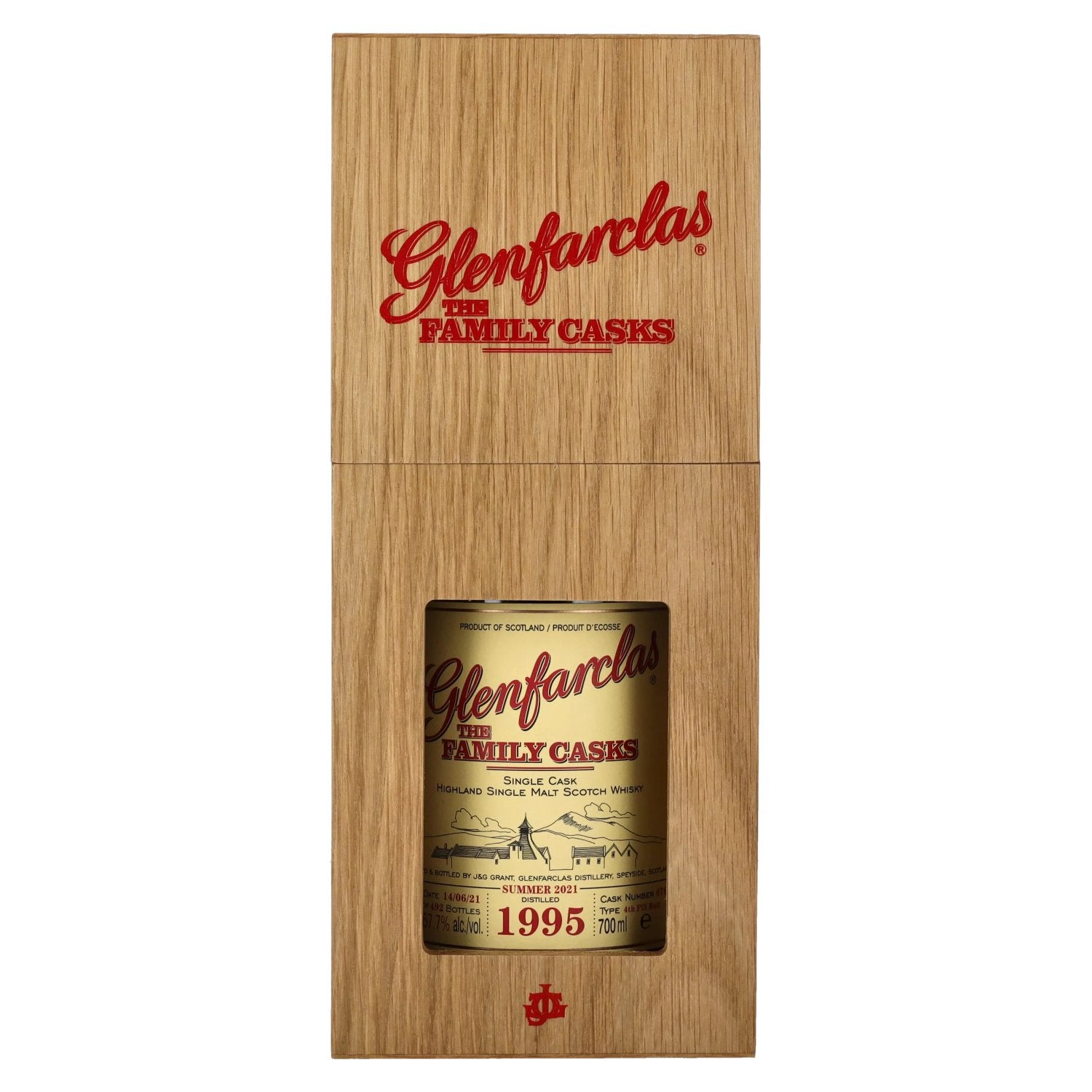 Glenfarclas THE FAMILY CASKS Single Cask SUMMER 2021 4th Fill Butt 1995 57,7% vol. 0,7l en caisse bois