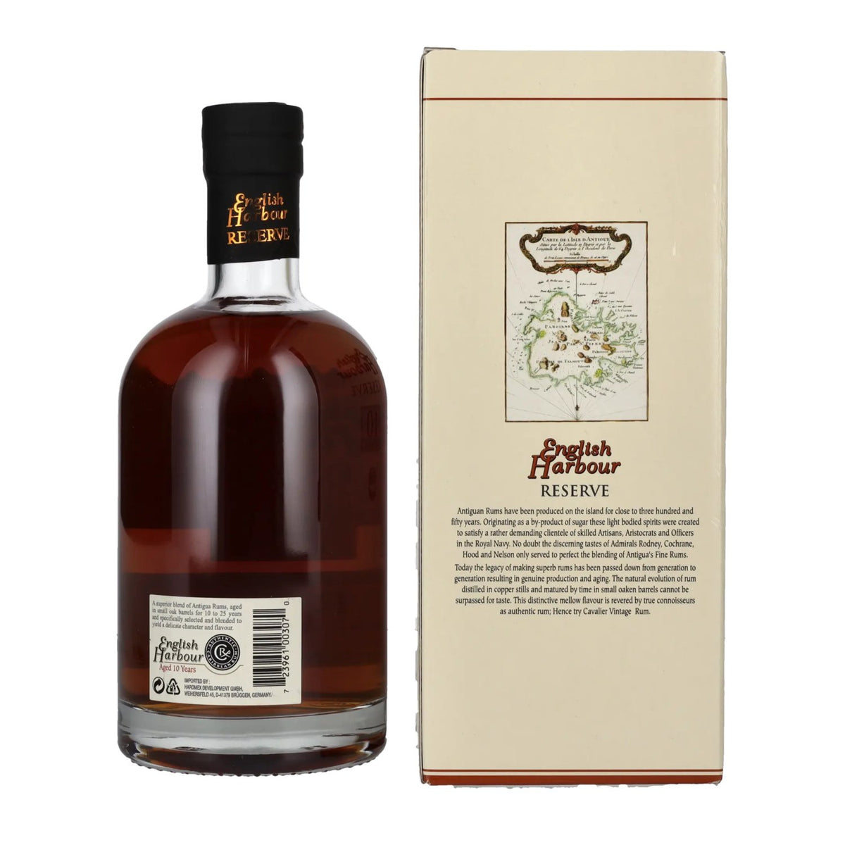 English Harbour RESERVE 10-Year-Old Rum 40% vol. 0.7 l in a gift box