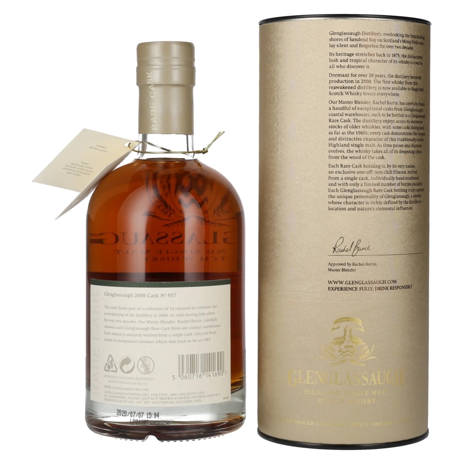 Glenglassaugh 10 Years Old RARE CASK RELEASE 2009 Sherry Puncheon Cask 957 57,9% Vol. 0,7l in gift box