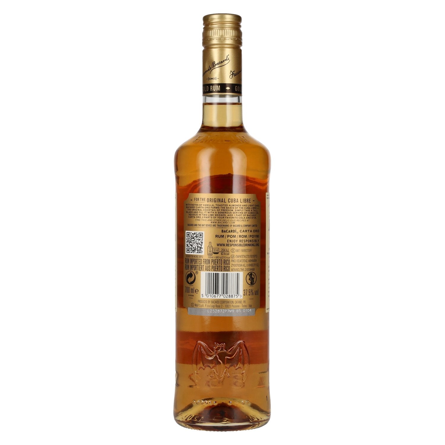 Bacardi Carta Oro 37,5% Vol. 0,7l
