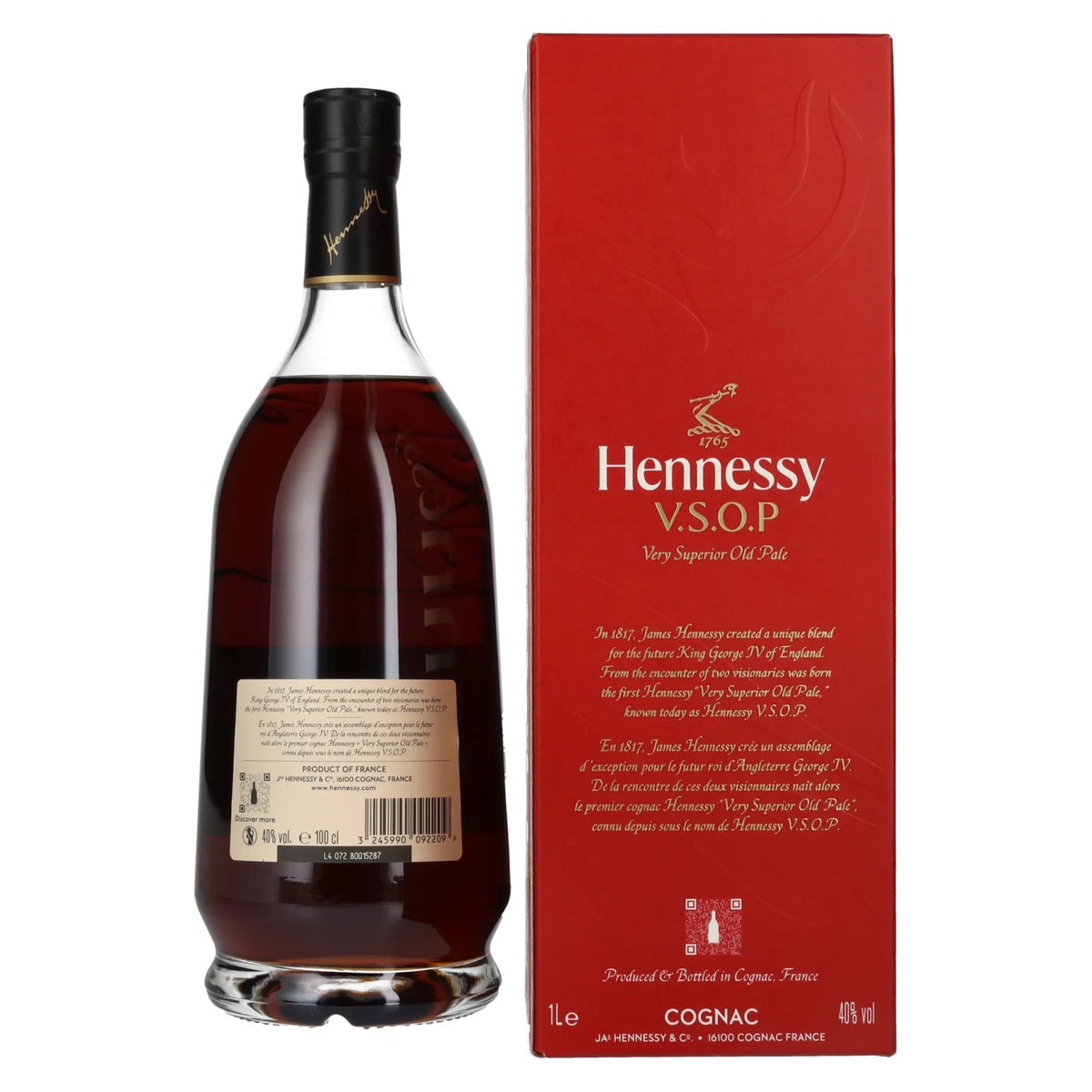 Hennessy V.S.O.P Cognac 40% vol. 1 litre in a gift box