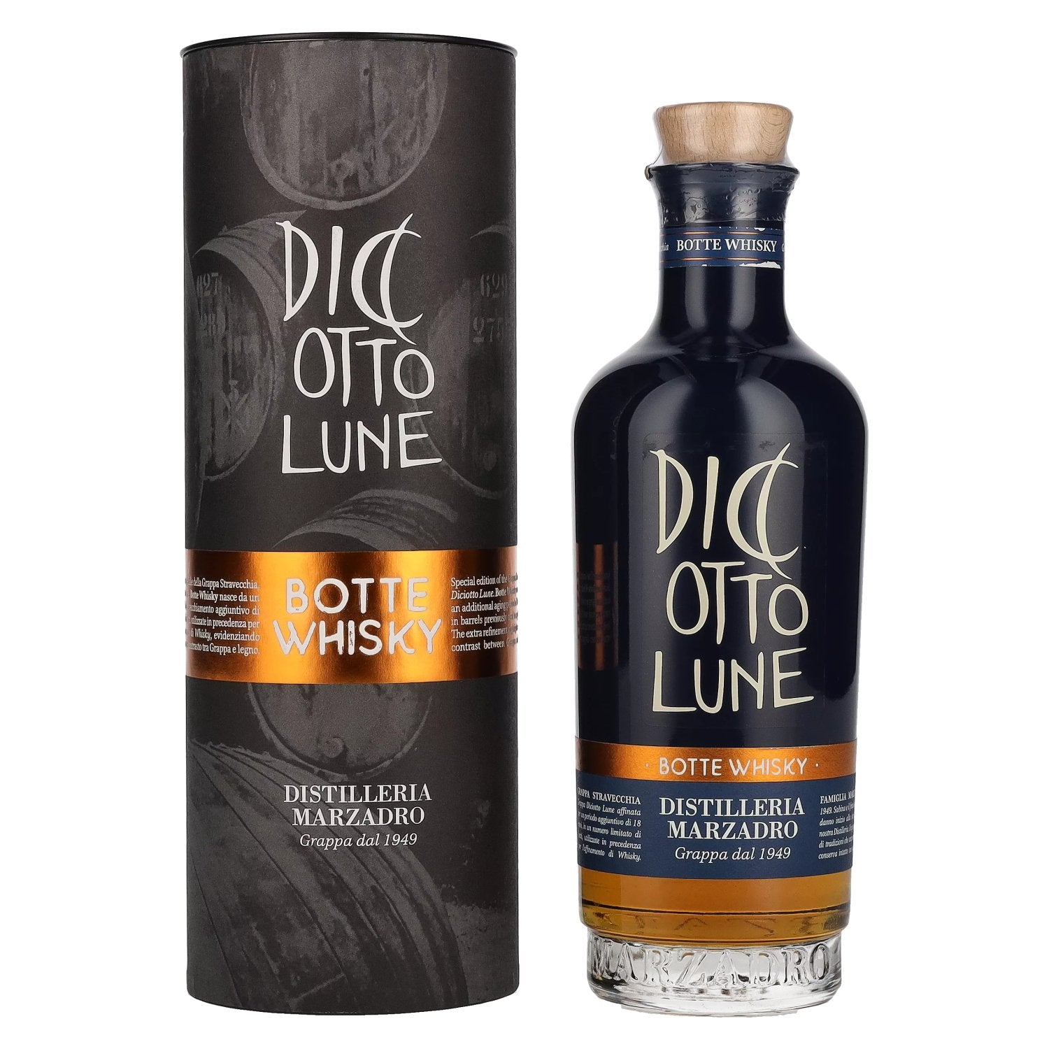 Marzadro DICIOTTO Lune Botte Whisky 42% Vol. 0.5l in gift box