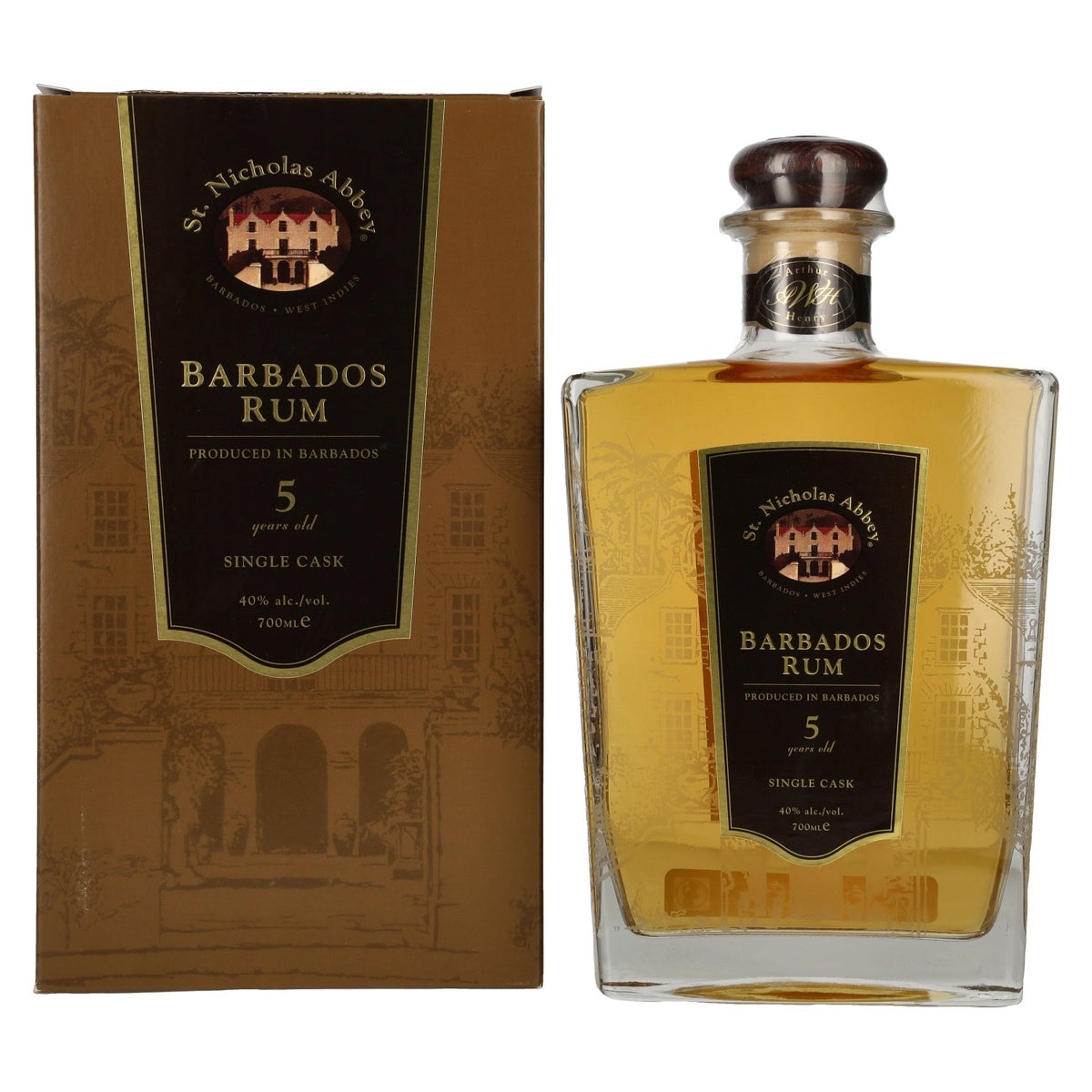 St. Nicholas Abbey Barbados Rum, 5 Years Old, Single Cask, 40% vol., 0.7 l, in a gift box