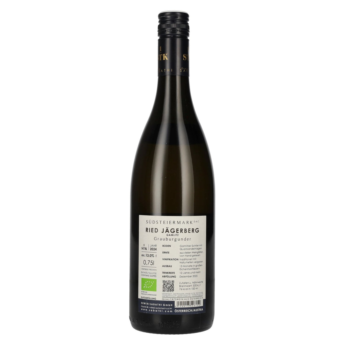Erwin Sabathi Pinot Gris Ried Jägerberg South Styria DAC 2024 13% vol. 0.75 l