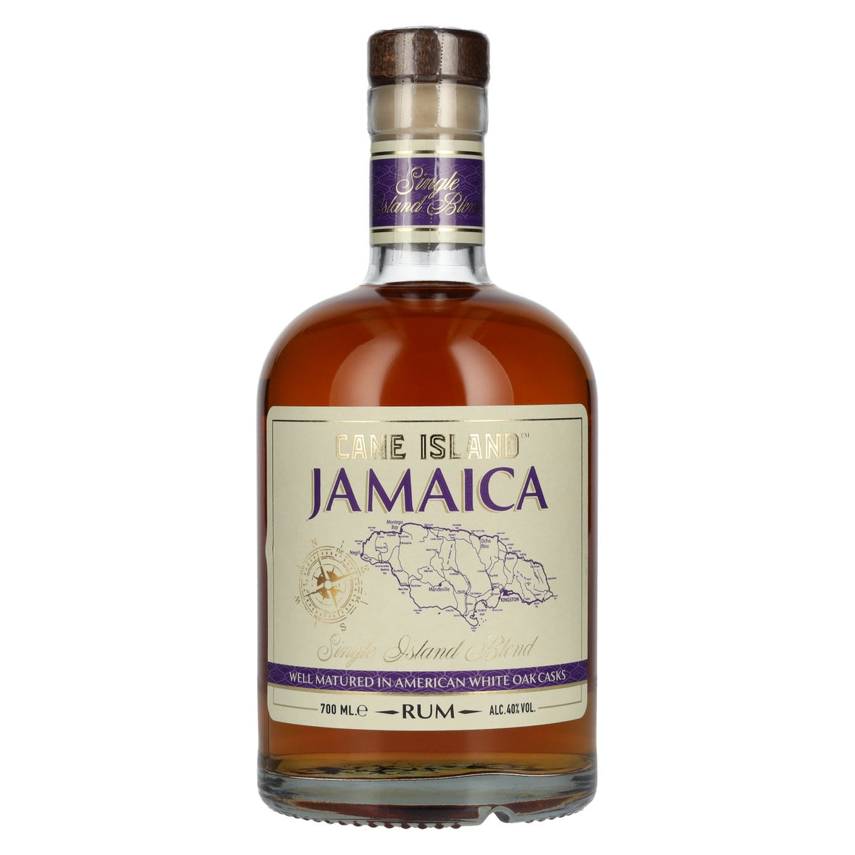 Cane Island Rum JAMAICA, vieilli des Caraïbes, d'une seule île, 40 % vol., 0,7 l