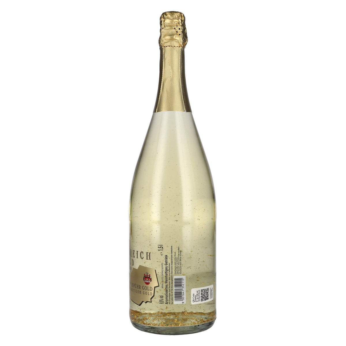 Austria Gold – with 23-carat gold leaf, 9.5% ABV, 1.5 litres