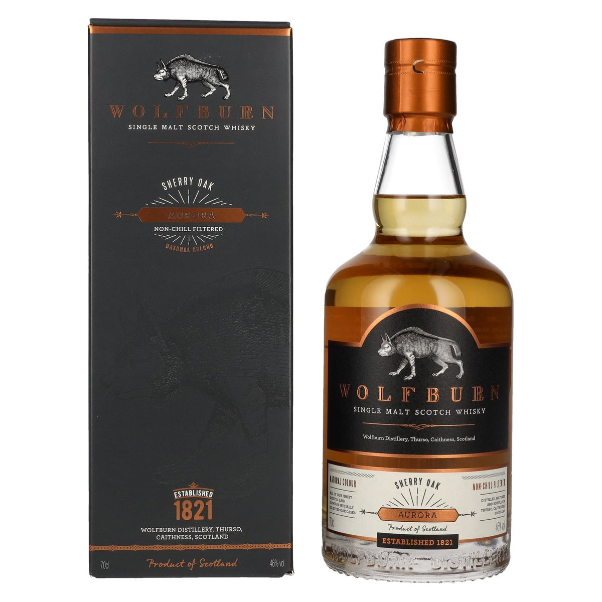 Wolfburn AURORA Single Malt Scotch Whisky 46% Vol. 0,7l in Geschenkbox