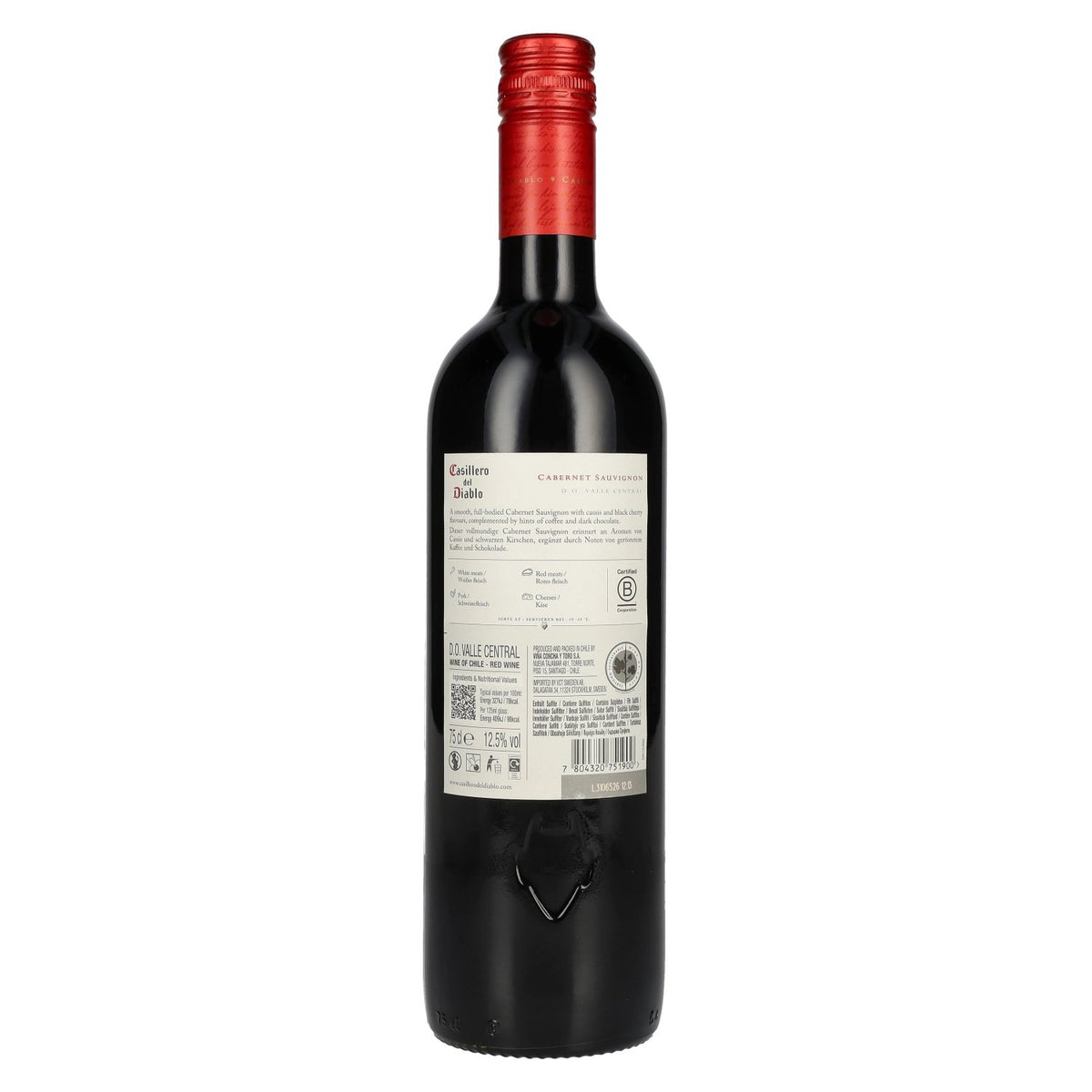 Concha y Toro Casillero del Diablo CABERNET SAUVIGNON Reserva 2024 12,5% vol. 0,75 l