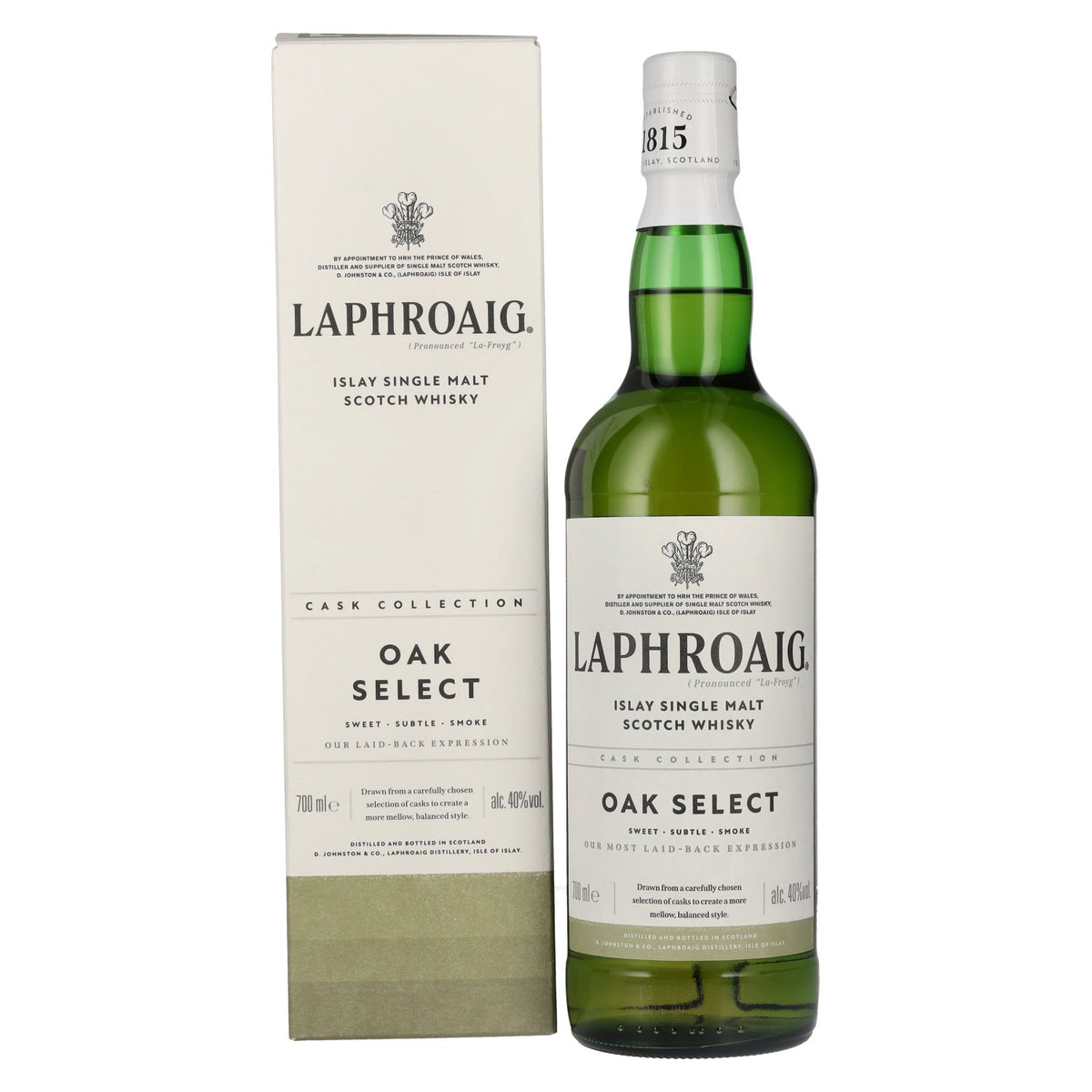 Laphroaig OAK SELECT Islay Single Malt Scotch Whisky 40% vol. 0.7 l in a gift box