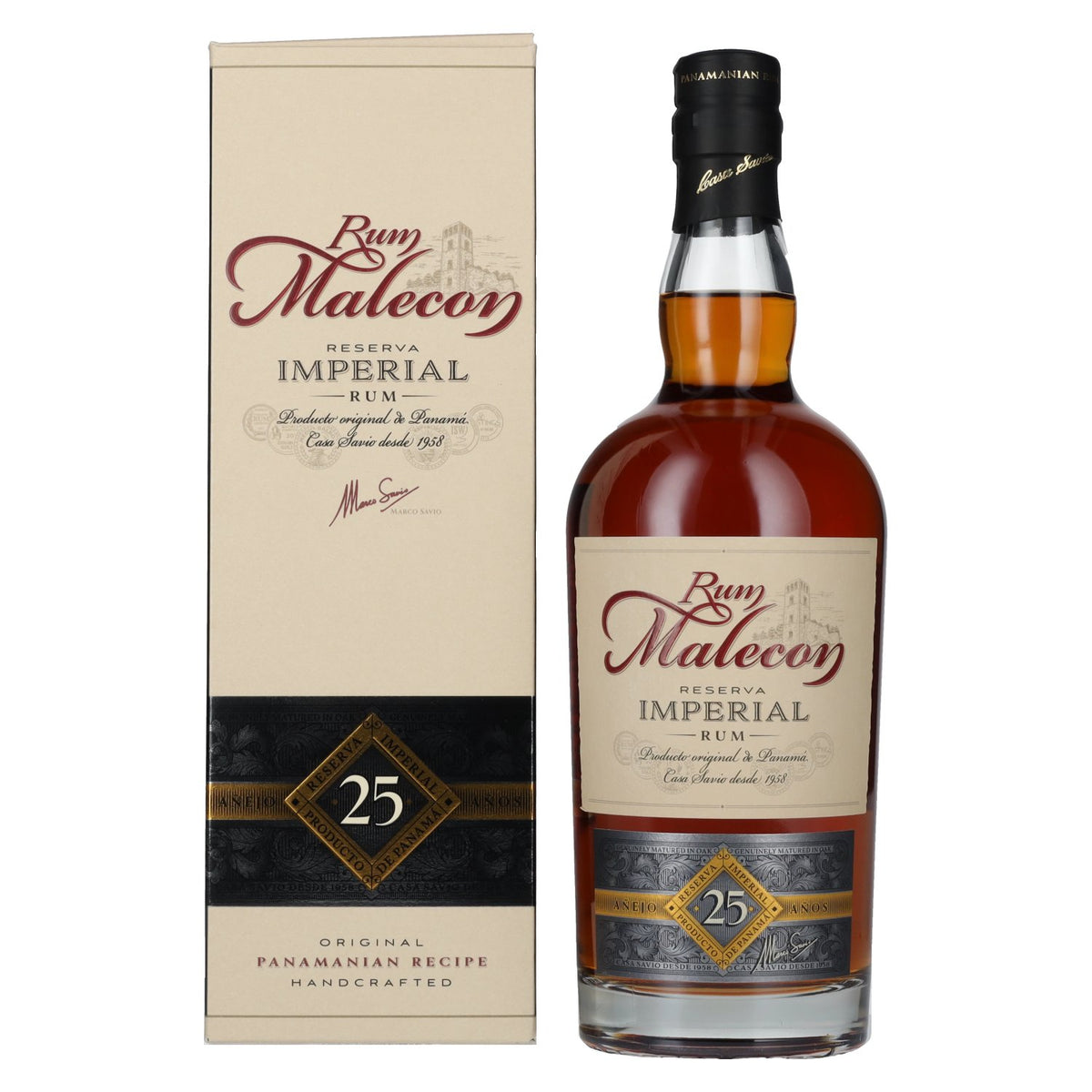 Rum Malecon 25 Reserva Imperial Rum 40% vol. 0,7 l in geschenkverpakking