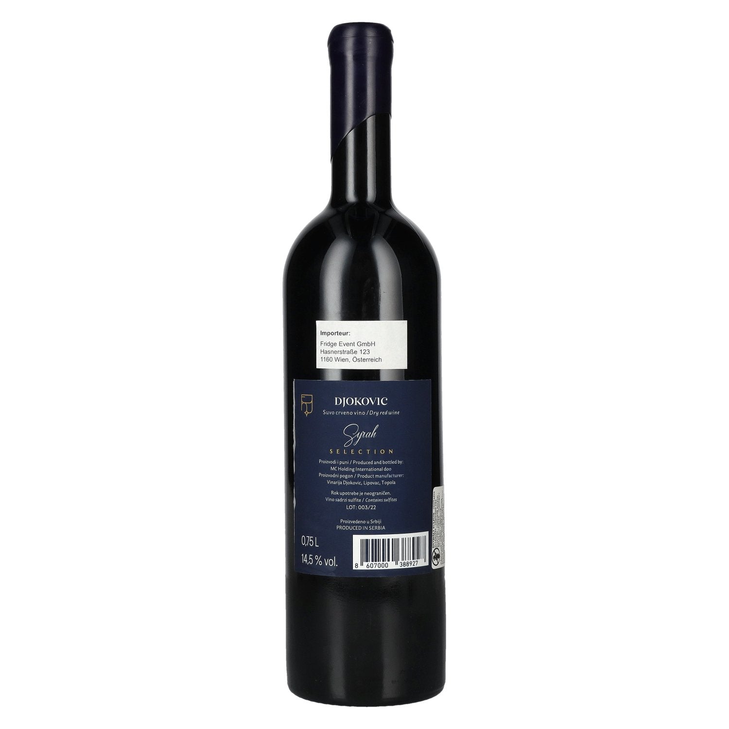 Djokovic Syrah Selection 14,5% Vol. 0,75l