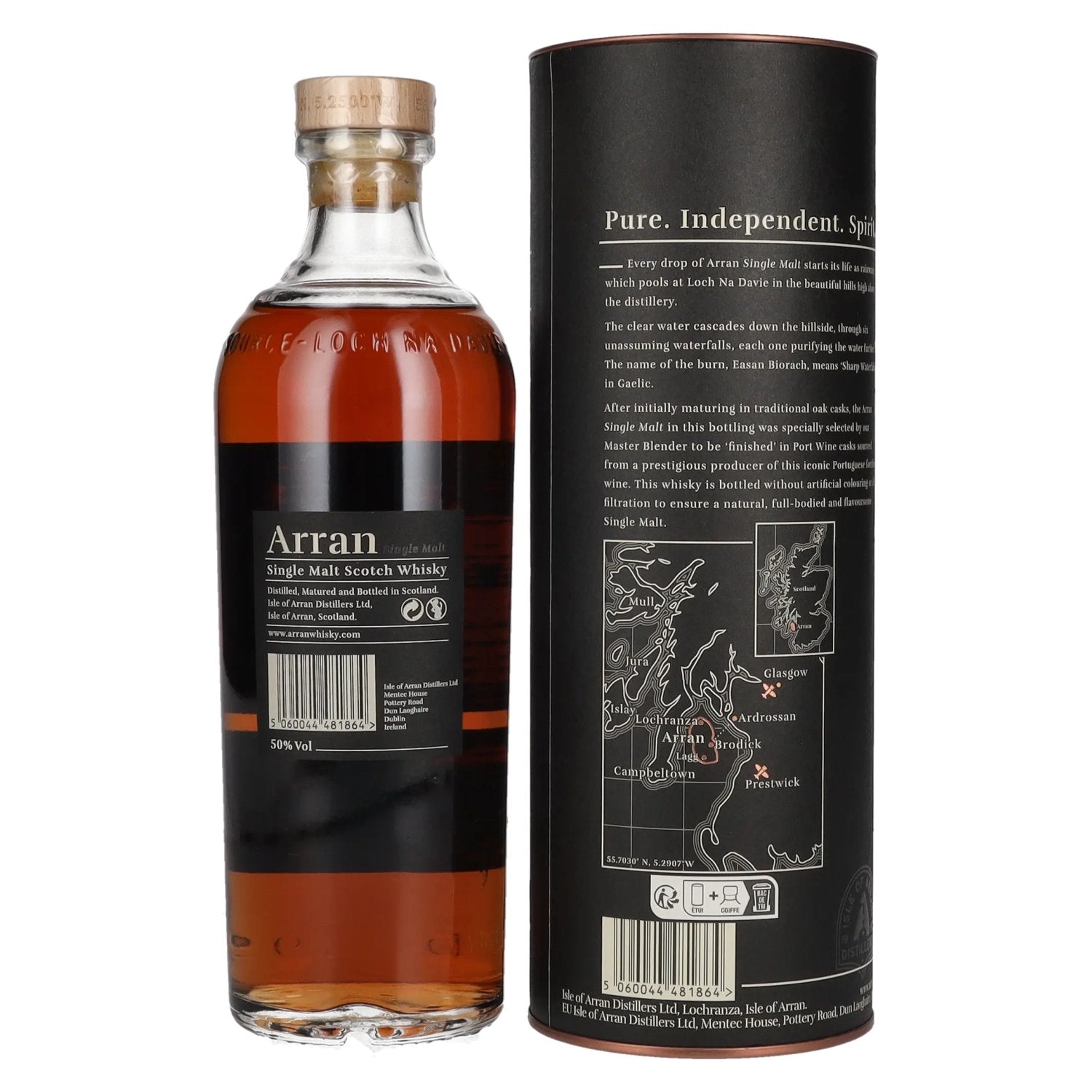 Arran Single Malt PORT CASK FINISH Single Malt Scotch Whisky 50% Vol. 0,7l in Geschenkbox