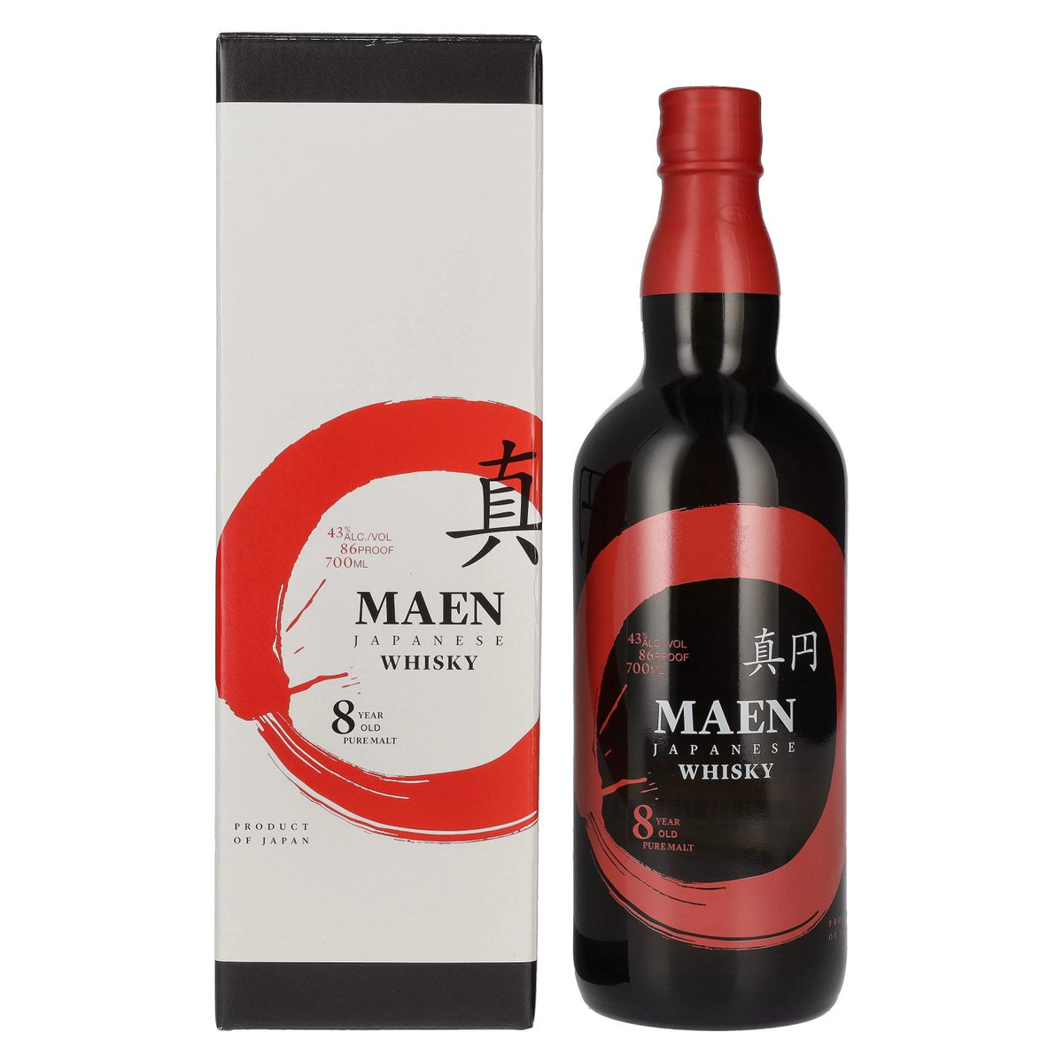Maen The Perfect Circle, whisky de 8 ans d'âge, 43 % vol., 0,7 l, dans un coffret cadeau