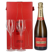 Piper-Heidsieck Champagne CUVÉE BRUT 12% vol. 0,75 l in geschenkverpakking met 2 glazen