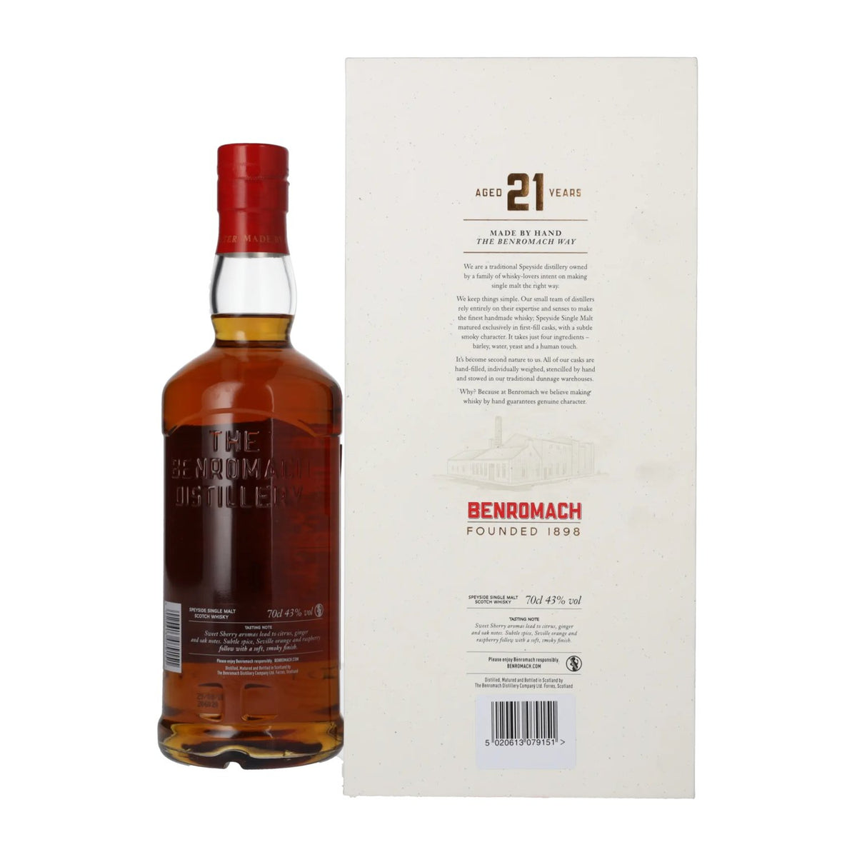 Benromach 21 Years Old Speyside Single Malt 43% vol. 0,7 l in geschenkverpakking
