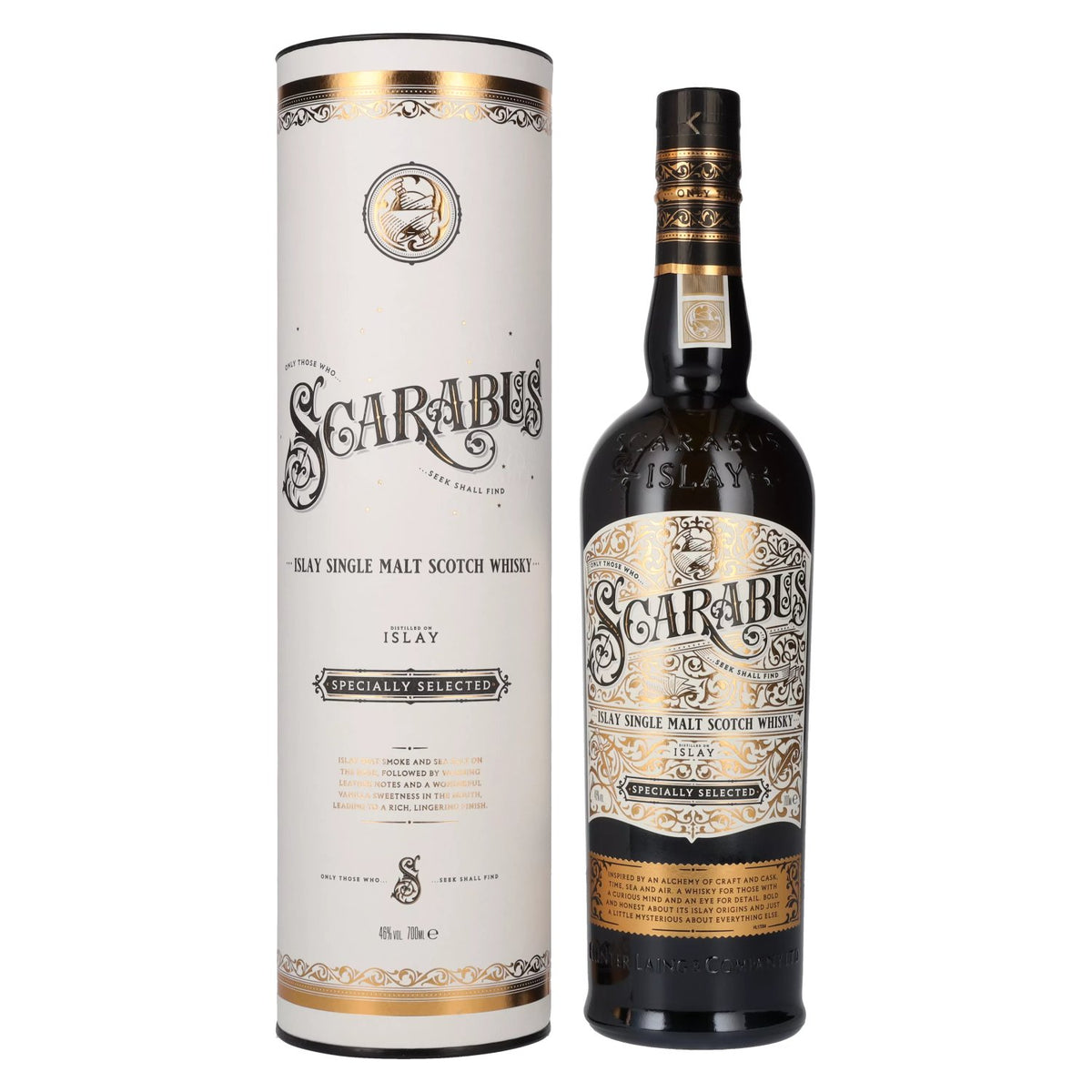 Hunter Laing SCARABUS Islay Single Malt Specially Selected 46% vol. 0,7 l in geschenkverpakking
