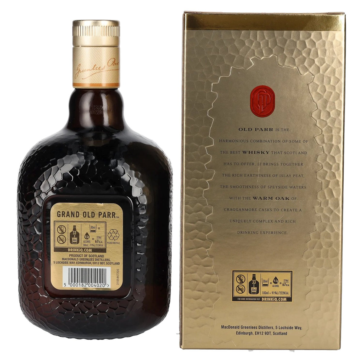 Grand Old Parr, whisky écossais blended de 12 ans d'âge, 40 % vol., 1 l, dans un coffret cadeau