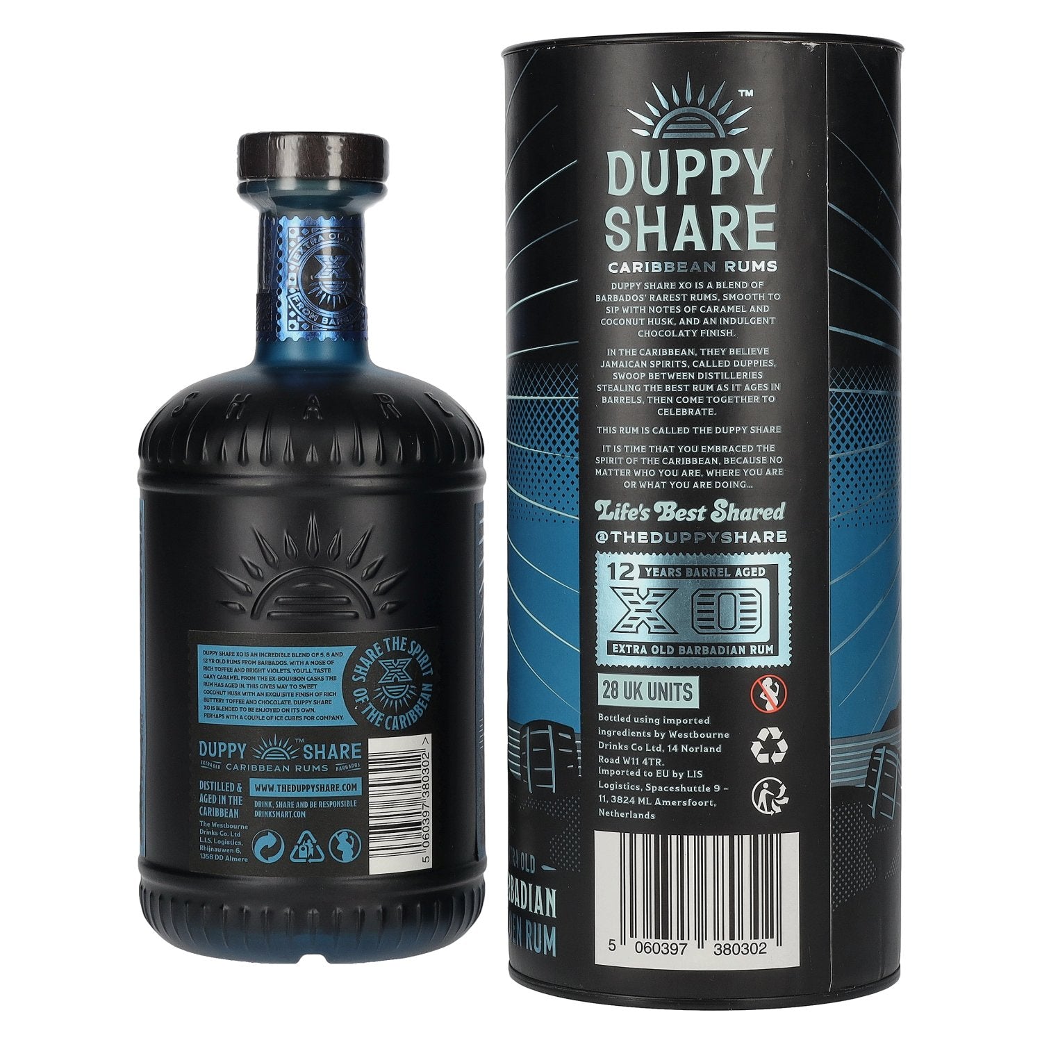 Duppy Share XO Caribbean Rum 40% Vol. 0,7l in Geschenkbox