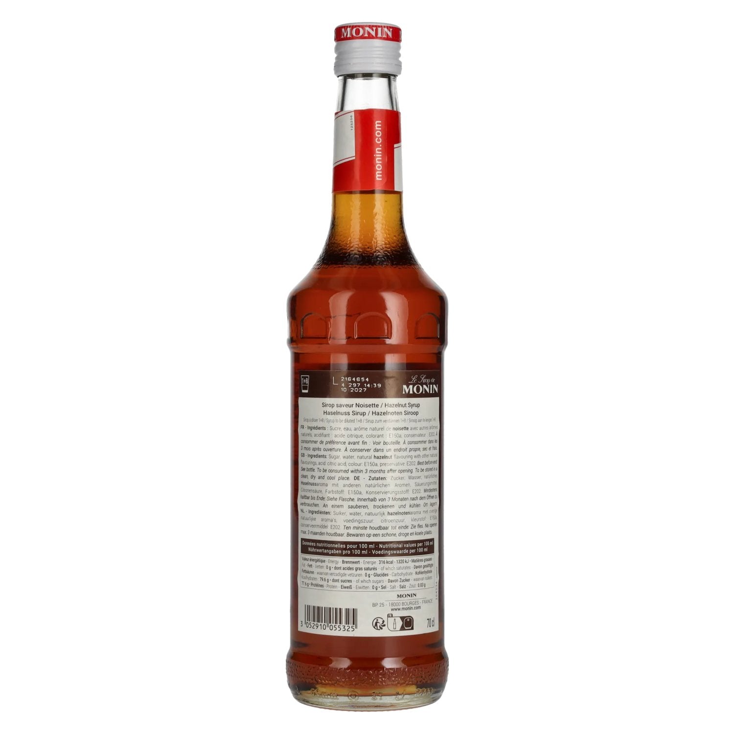 Le Sirop de Monin HASELNUSS 0,7l