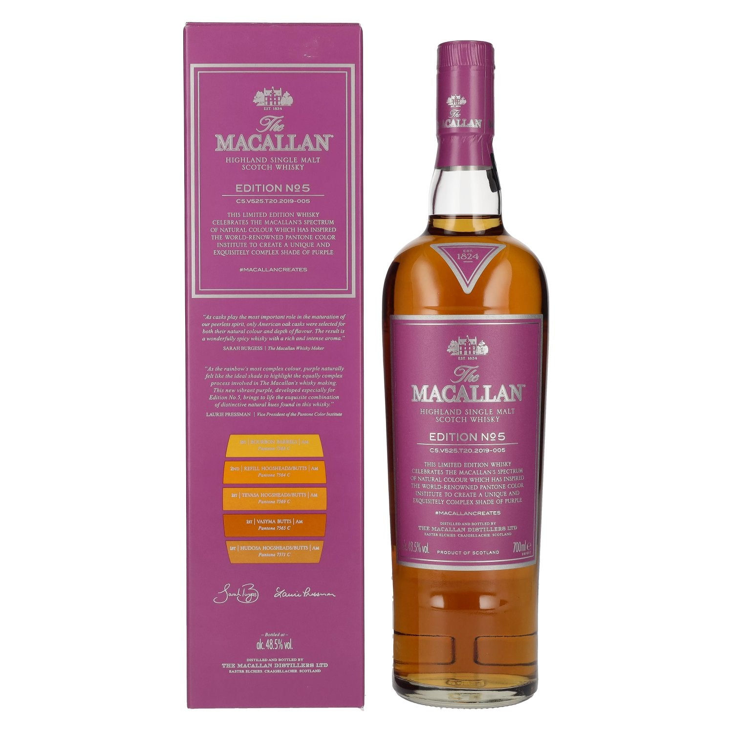 The Macallan EDITION N° 5 Highland Single Malt 48,5% Vol. 0,7l in geschenkverpakking