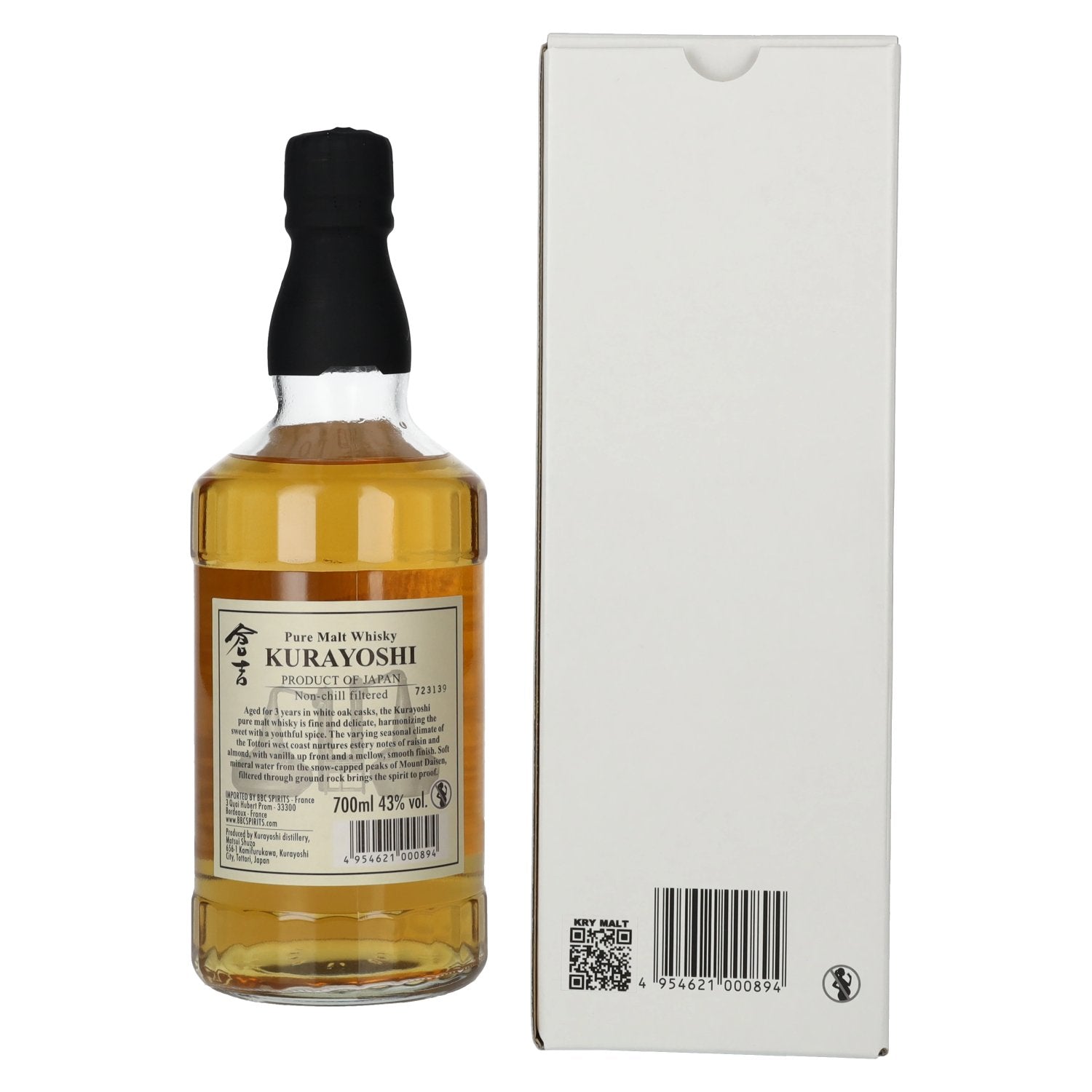 Matsui Whisky THE KURAYOSHI Pure Malt Whisky 43% Vol. 0,7l in geschenkverpakking