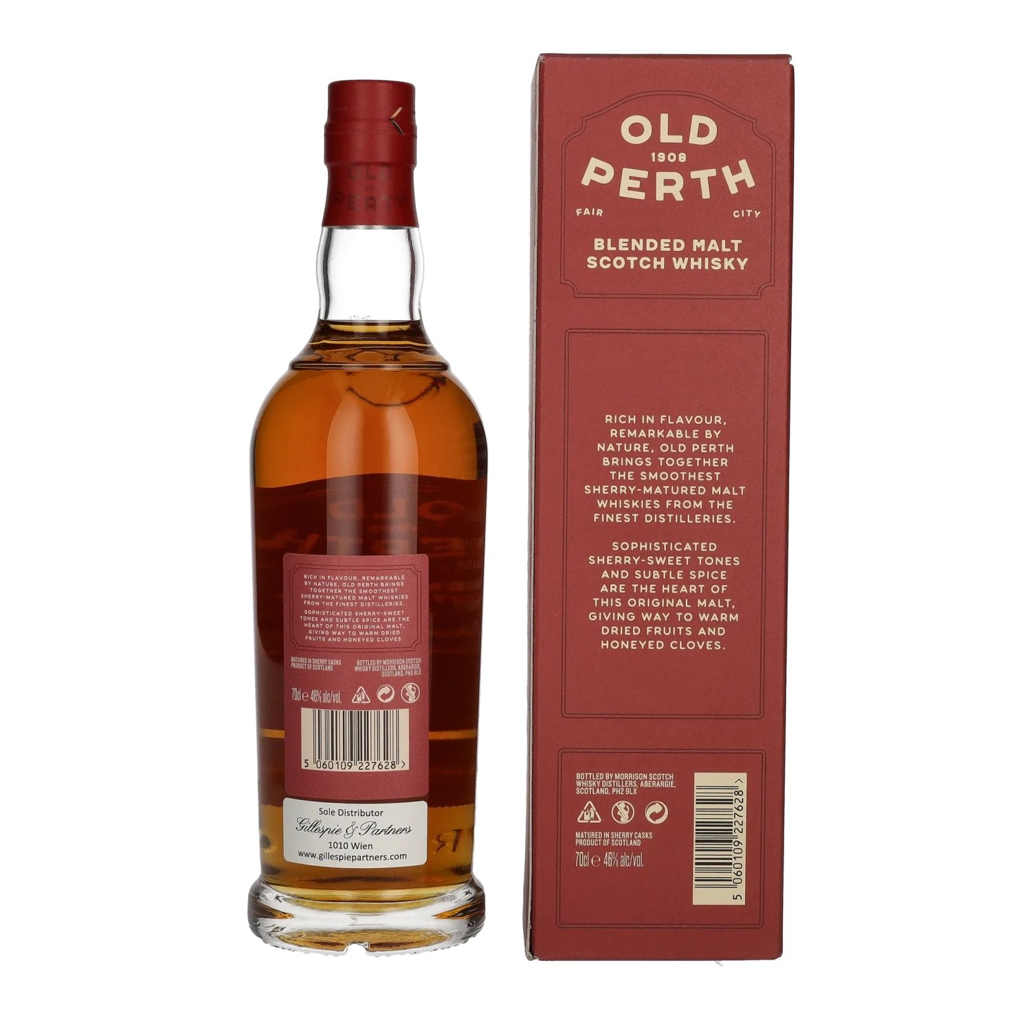 Old Perth The Original Blended Malt Scotch Whisky Sherry Casks 46% Vol. 0,7l in geschenkverpakking