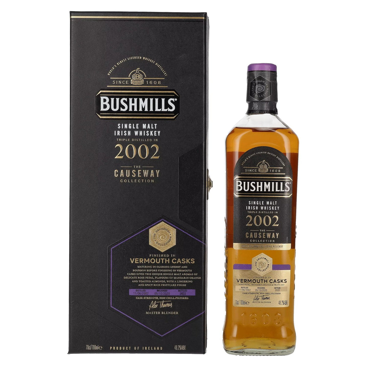 Bushmills THE CAUSEWAY COLLECTION Single Malt Vermouth Casks 2002 48,2% vol. 0,7 l in geschenkverpakking