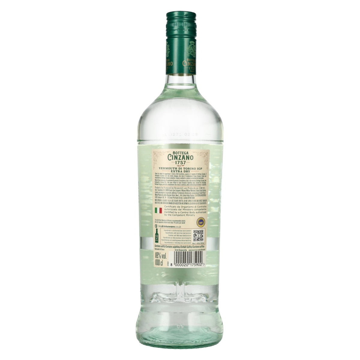 Bottega Cinzano 1757 Vermouth di Torino EXTRA DRY 18% vol. 1 litre