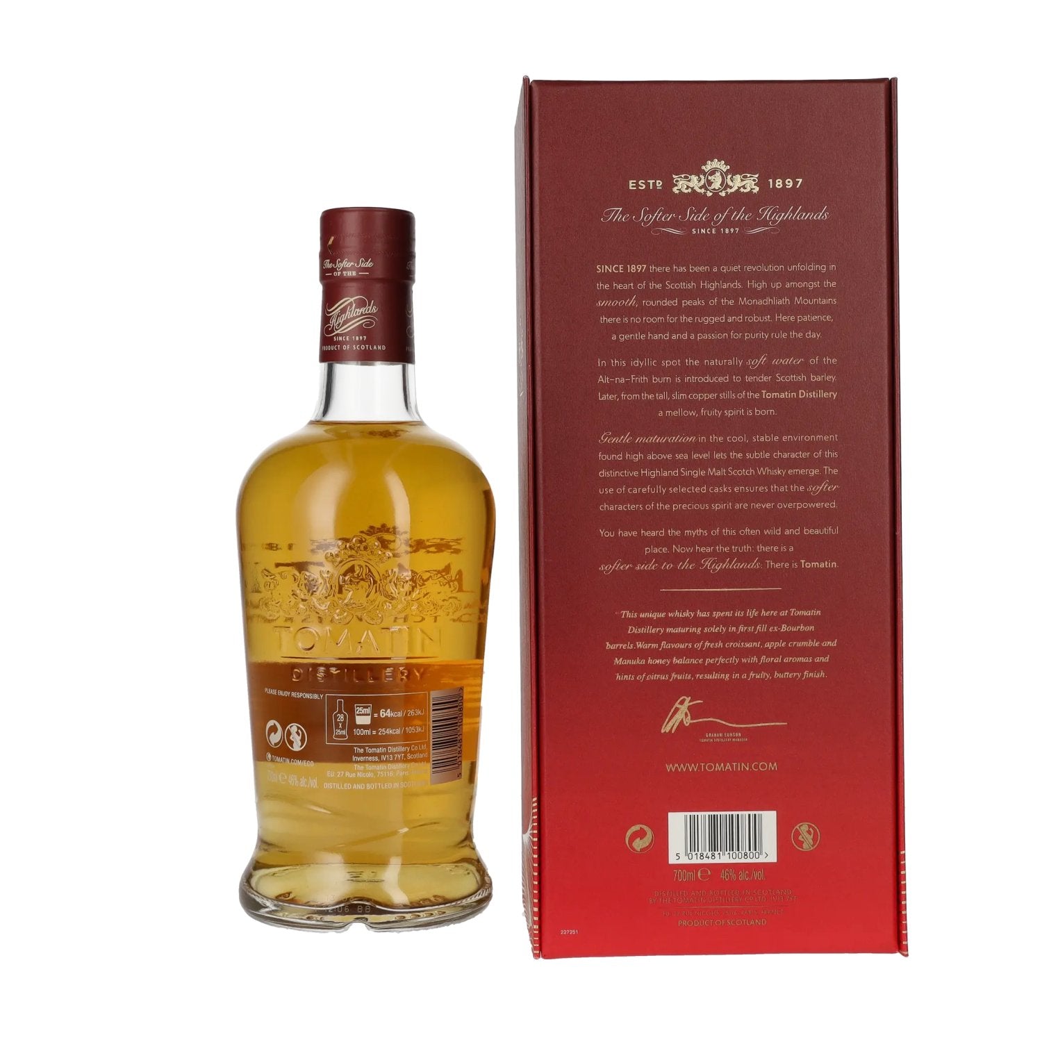 Tomatin 21 Jaar Oude BOURBON CASKS Travel Retail Exclusief 46% Vol. 0,7l in geschenkverpakking