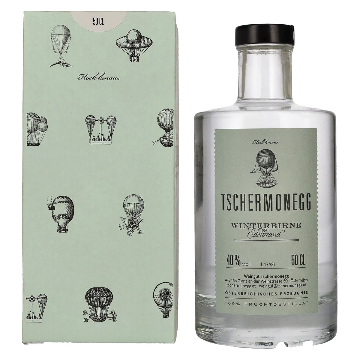 Tschermonegg Winterbirne Edelbrand 40% Vol. 0,5l in Geschenkbox