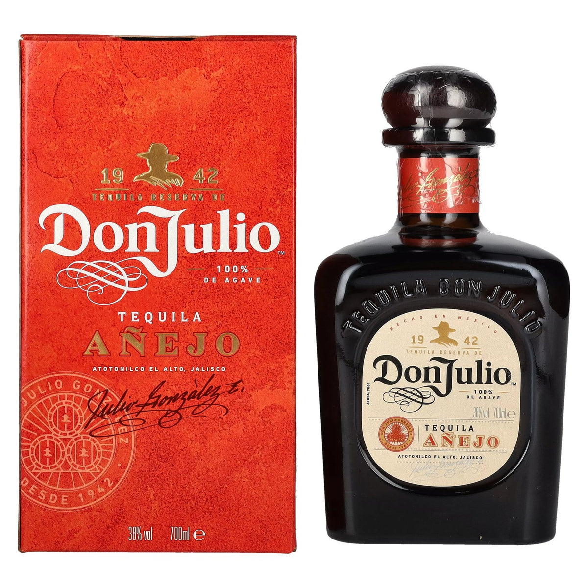 Don Julio Tequila Añejo 100% agave 38% vol. 0,7 l in geschenkverpakking
